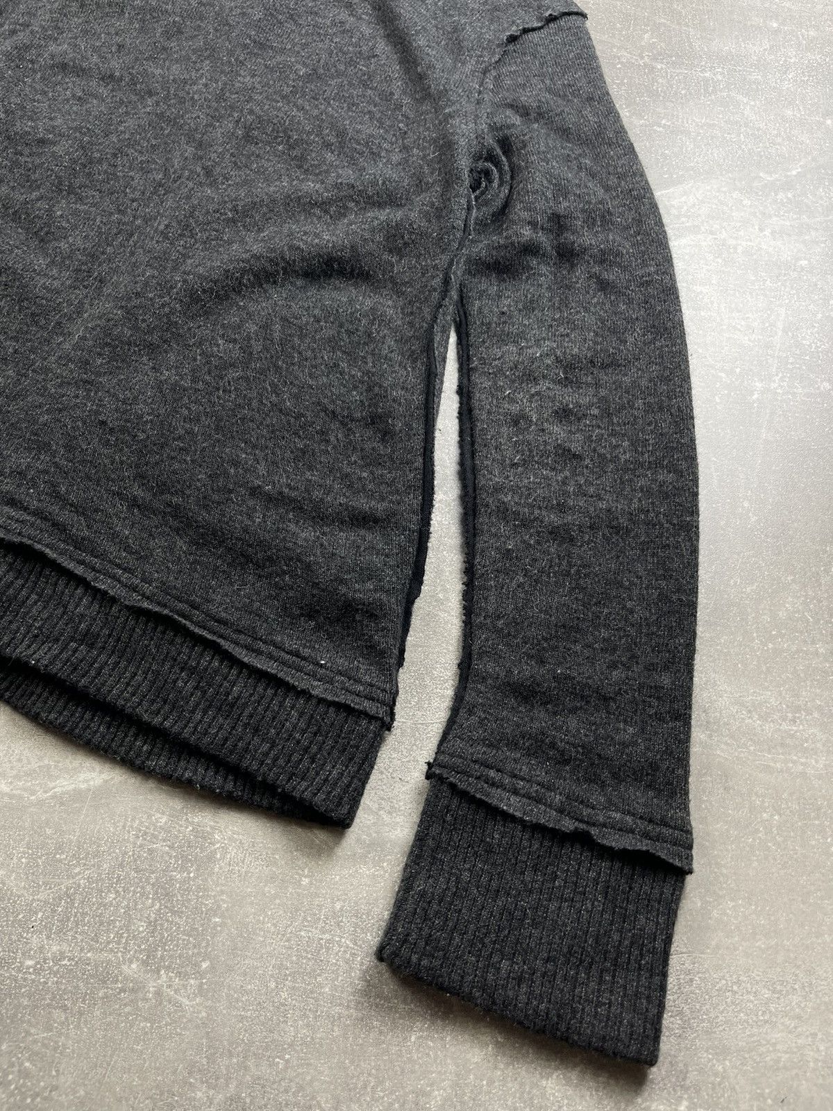 Burberry × Vintage Burrbery Black Label Wool Zip Cardigan Avant Garde Sweater Size US L / EU 52-54 / 3 - 8 Thumbnail