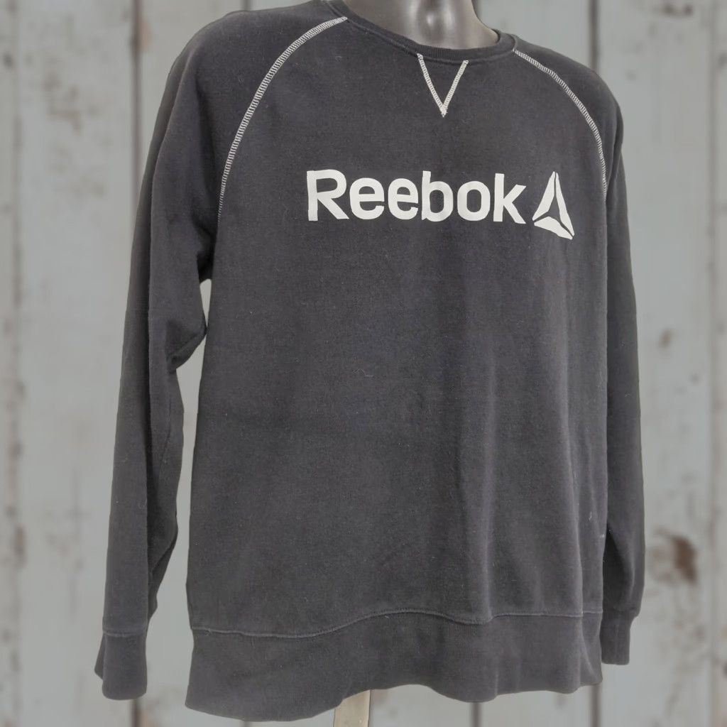 Reebok Reebok Sweatshirt Men Large Black Logo Long Sleeve Crewneck Size US L / EU 52-54 / 3 - 1 Thumbnail