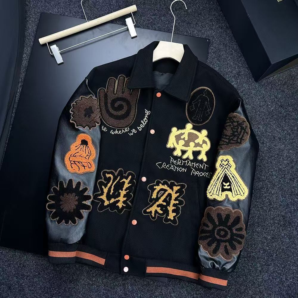 Vintage Heavyweight Embroidered Wool-Blend Varsity Jacket Size US M / EU 48-50 / 2 - 1 Thumbnail