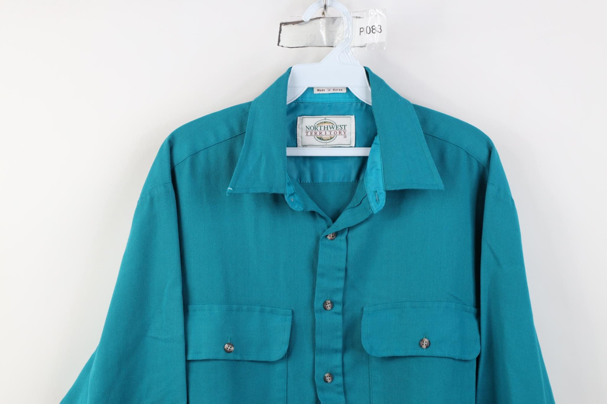 Vintage Vintage 70s 80s Streetwear Knit Double Pocket Button Shirt Size US L / EU 52-54 / 3 - 2 Thumbnail