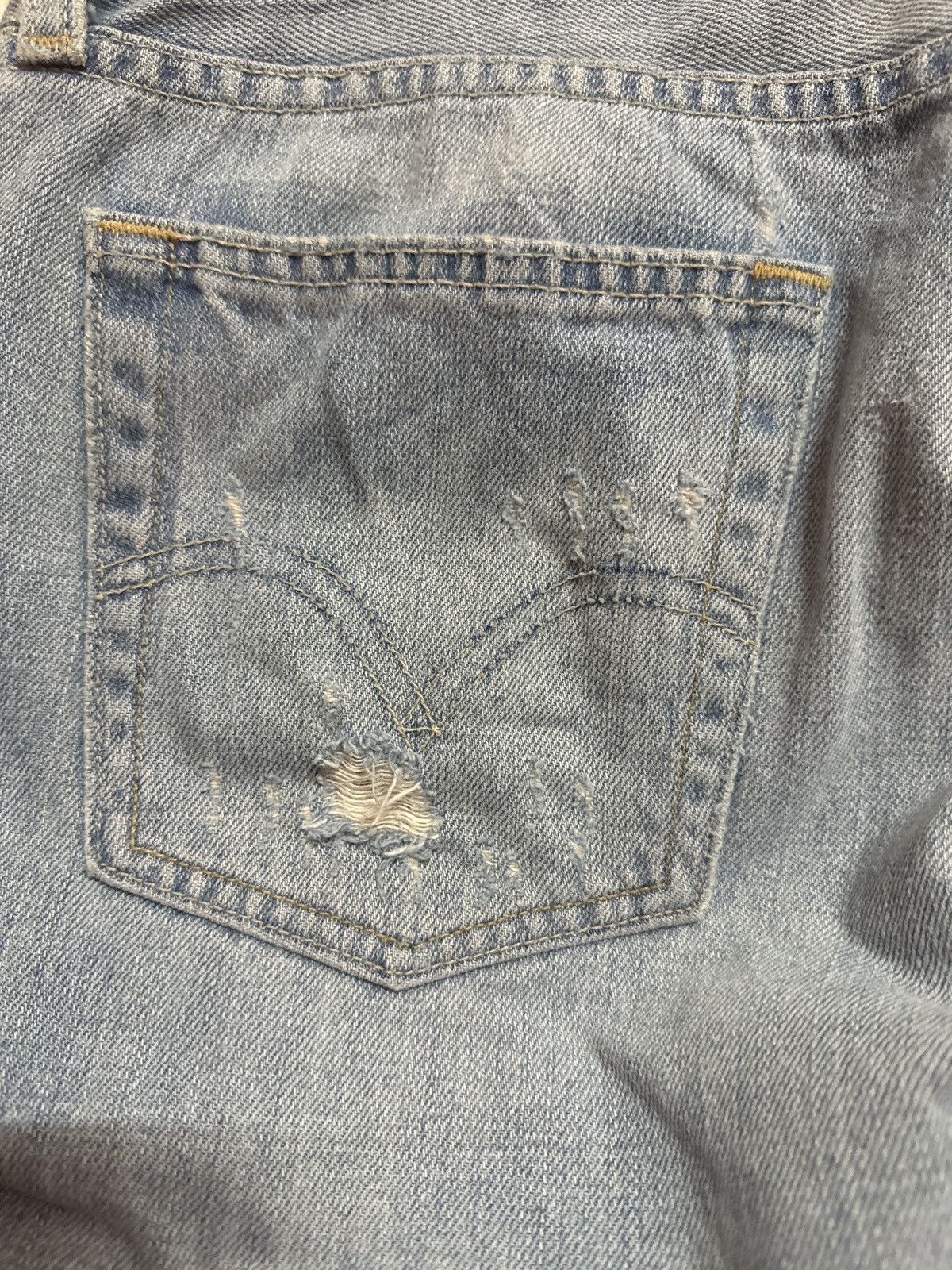 Levi's × Levi's Vintage Clothing × Vintage Vintage Levi's 527 Flared Bootcut Distressed Jeans Size US 33 - 17 Thumbnail