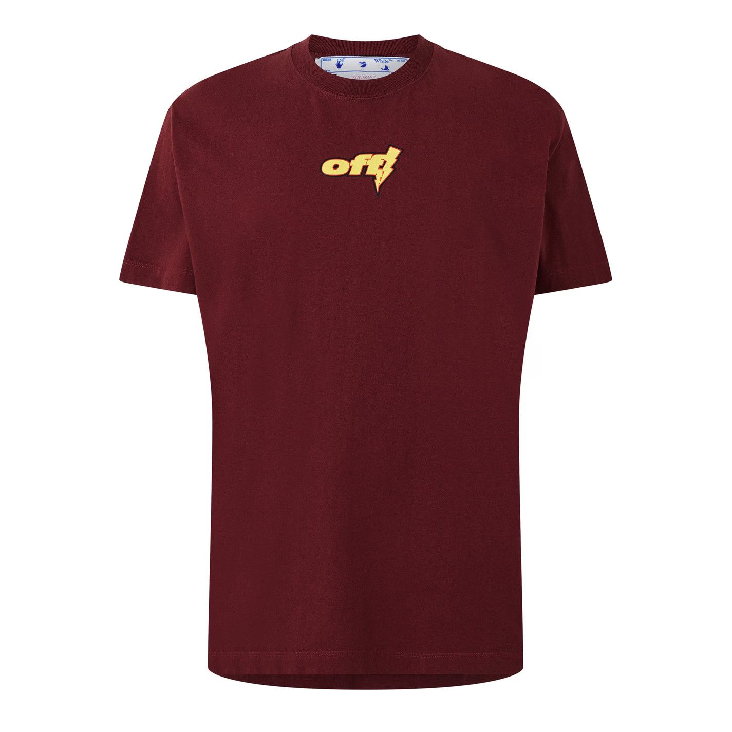 Off-White o1g2r1mq0226 Thunder Stable Oversized T-Shirt In Burgundy Size US XS / EU 42 / 0 - 1 Thumbnail