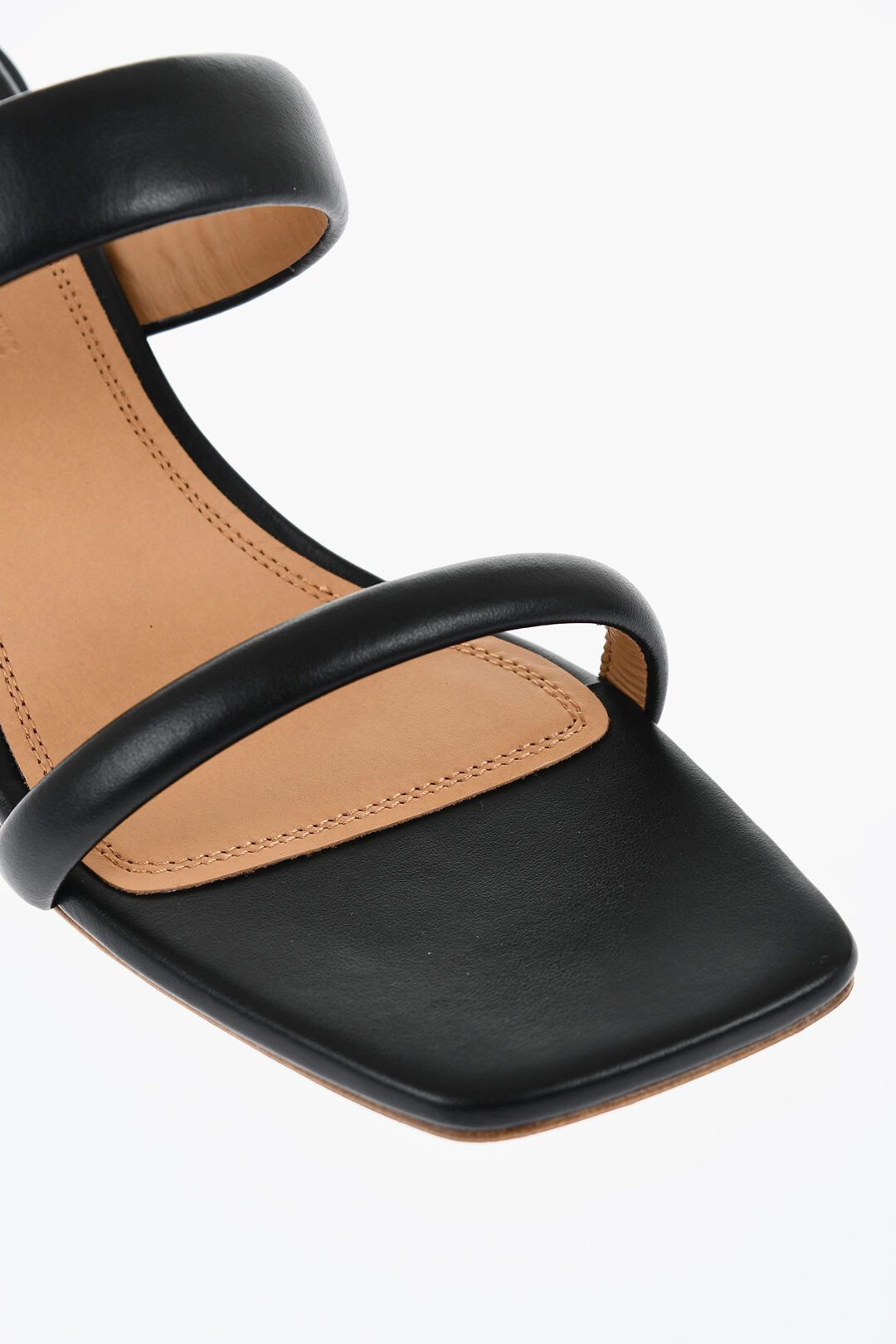 Off-White og1mm1125 Leather Spring Sandals in Black Size US 7 / IT 37 - 4 Thumbnail