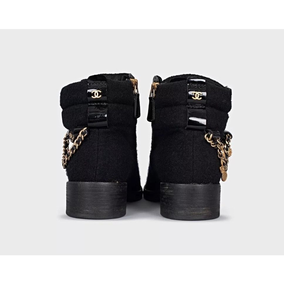 Chanel Chanel Paris-Salzburg Chain Textile Boots - Size 36.5 Size US 5.5 / IT 35.5 - 4 Thumbnail