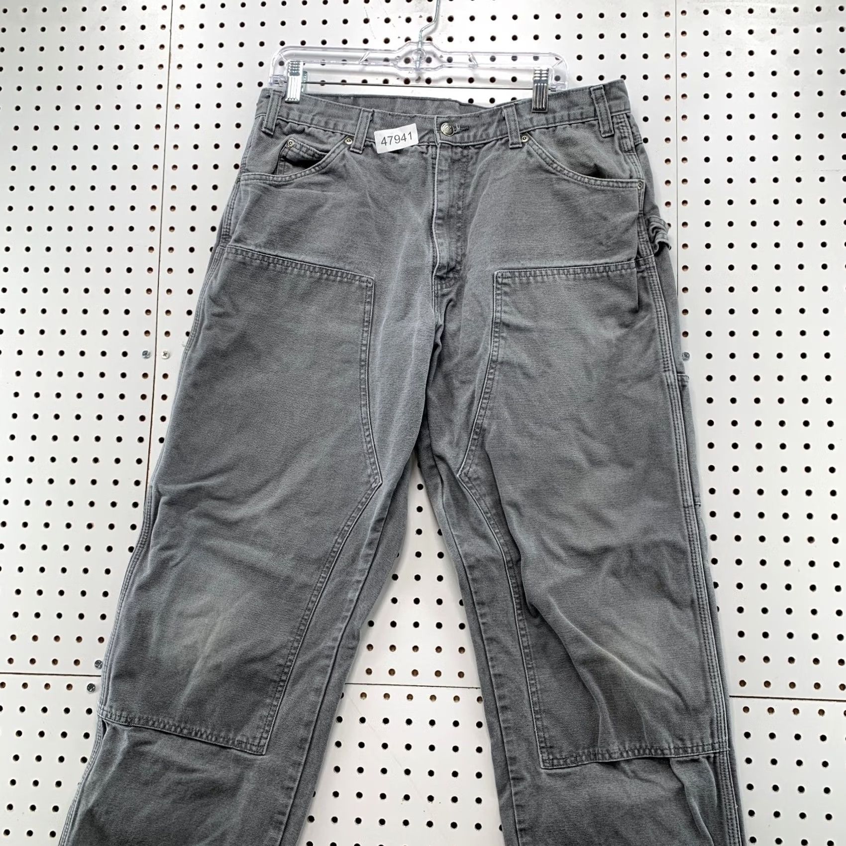 Dickies Dickies Carpenter Pants Mens 34x30 Gray Workwear 5-Pocket Cotton Canvas Straight Leg Modern 874 Double Knees Size US 34 / EU 50 - 5 Thumbnail