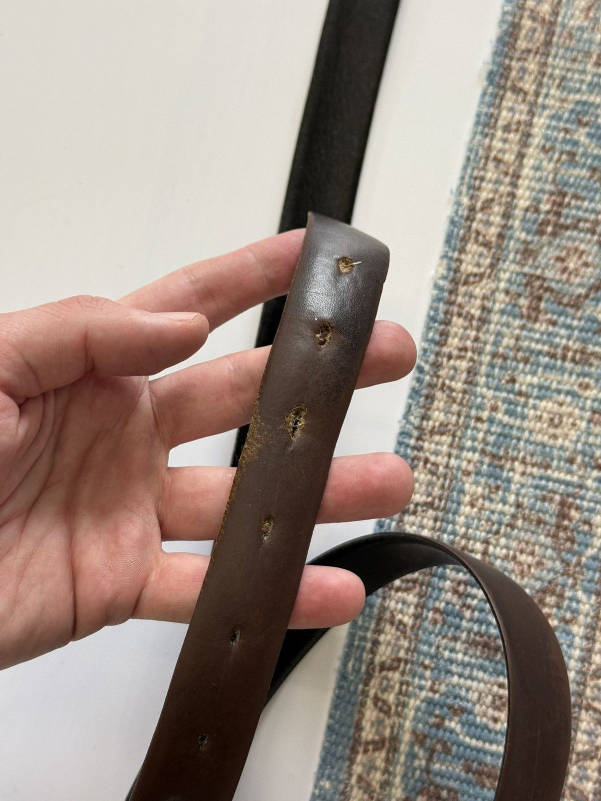 Yves Saint Laurent Vintage 70-80s Yves Saint Laurent Leather Belt Size ONE SIZE - 6 Thumbnail