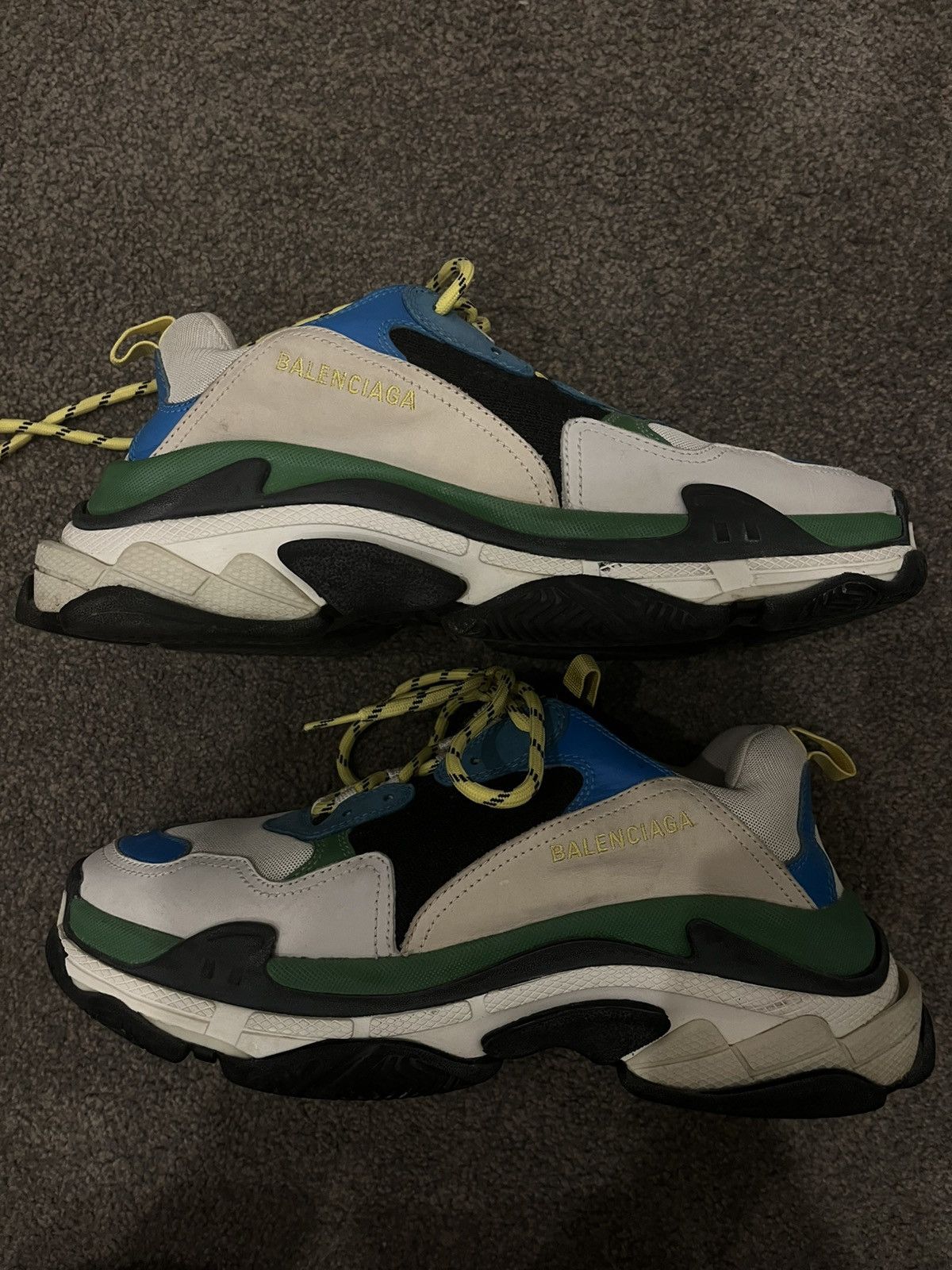 Balenciaga Balenciaga Triple S “Light Grey Blue Green” Size US 11 / EU 44 - 1 Thumbnail