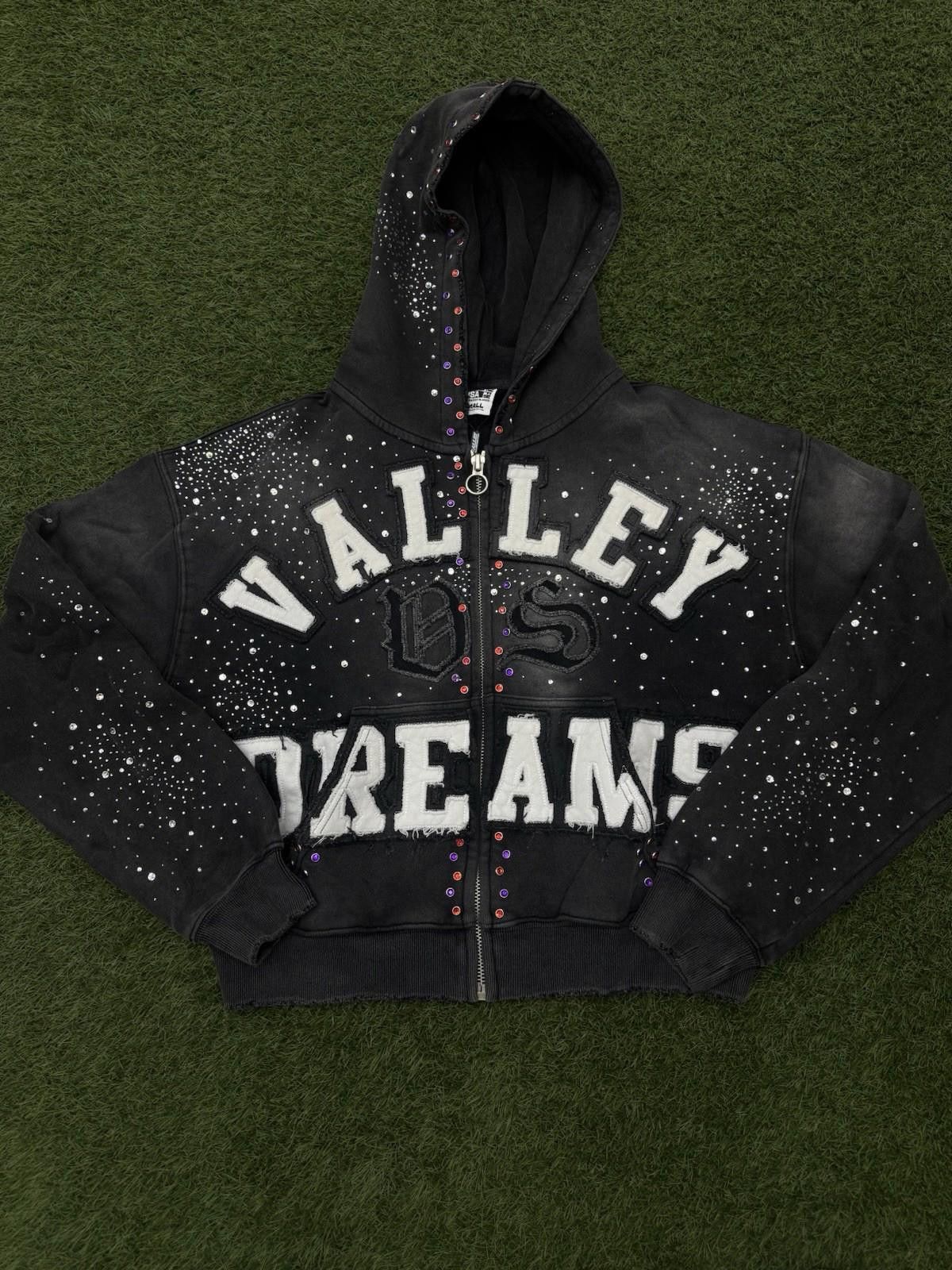 Vale Valley Hoodie Stone Zip Up Black Crystals Size Small (NEW) Size US S / EU 44-46 / 1 - 1 Thumbnail