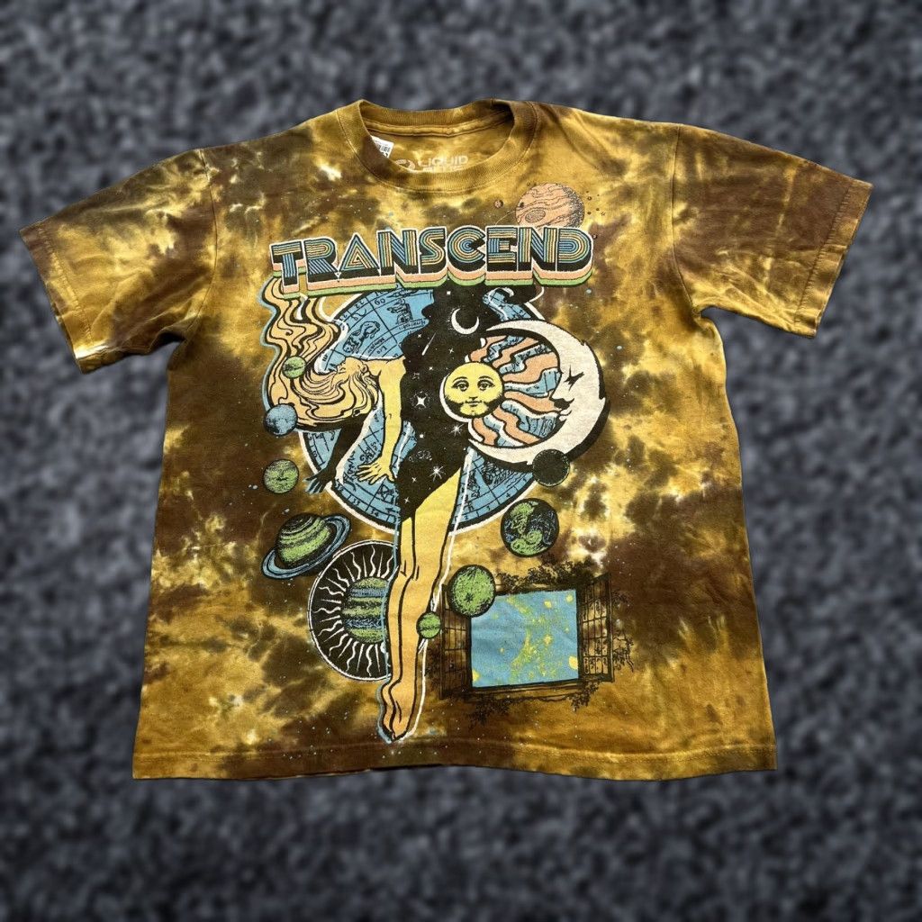 Liquid Blue Liquid Blue Transcend Shirt Mens Small Brown Tie Dye Psychedelic Cosmic Graphic Shirt Size US S / EU 44-46 / 1 - 1 Thumbnail