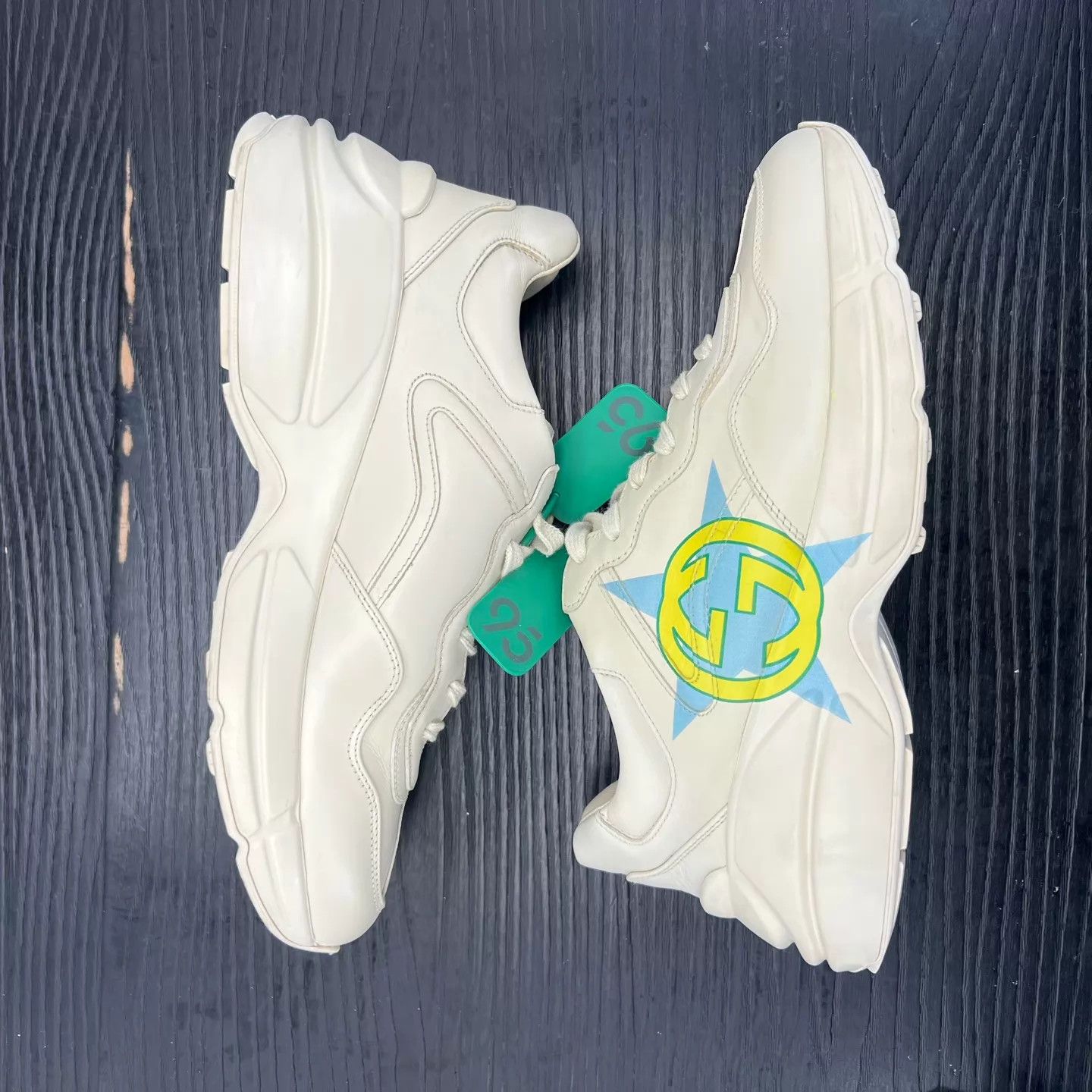 Gucci Gucci Rhyton Blue Yellow Star Sneaker Size 7 (US41) Size US 8 / EU 41 - 4 Thumbnail