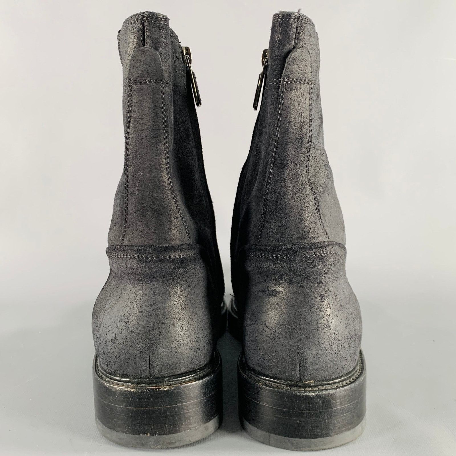 Paul Andrew PAUL ANDREW Size 10 Black Nubuck Leather Side Zipper Boots Size US 10 / EU 43 - 3 Thumbnail