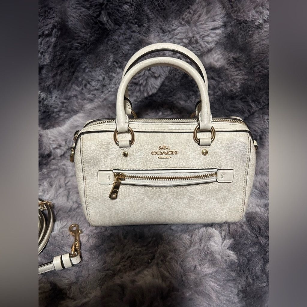Coach Coach white mini Rowan bag w crossbody strap #satchel Size ONE SIZE - 1 Thumbnail