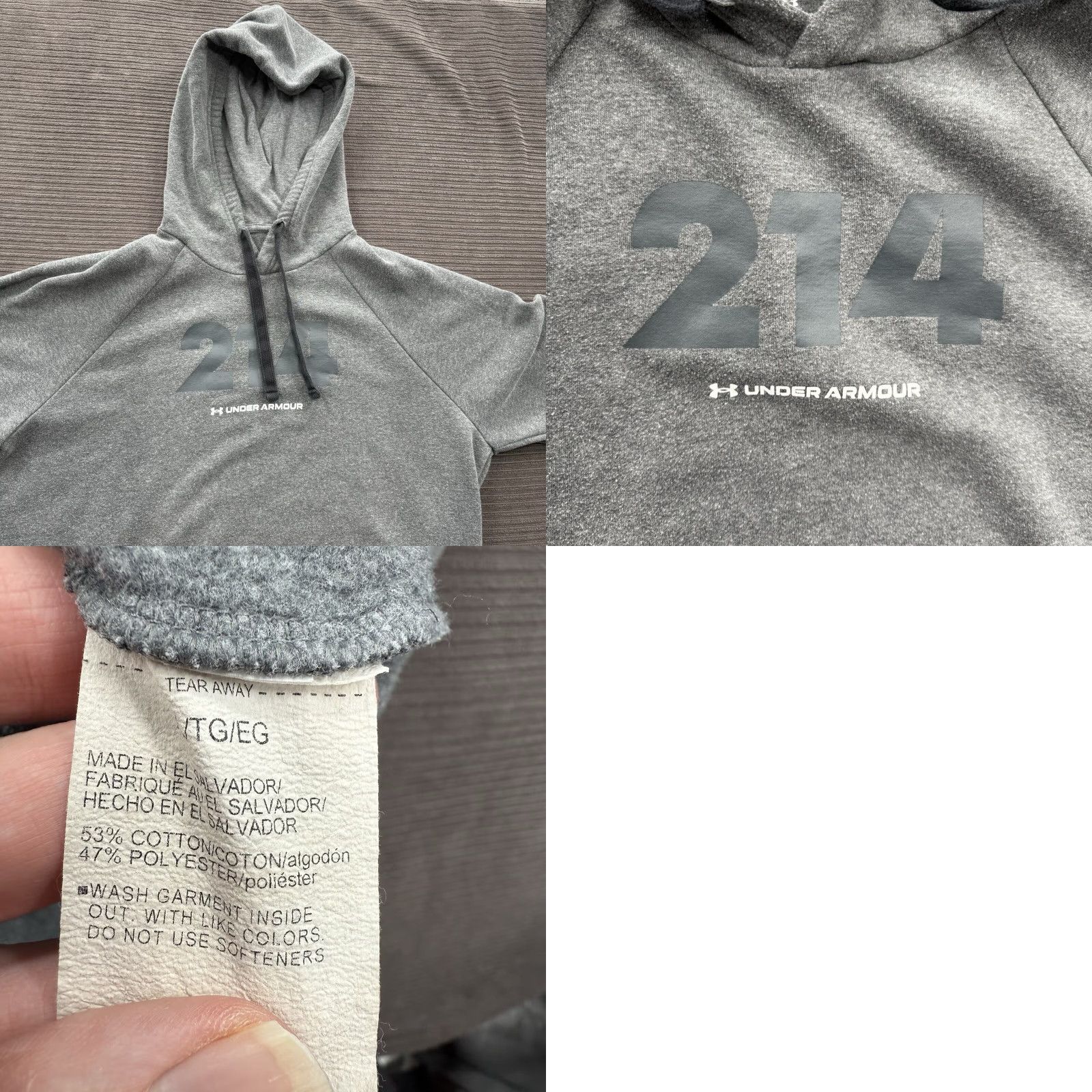 Under Armour Under Armour Heatgear Hoodie Men XL Gray Cotton Gym Training Outdoors 214 Size US XL / EU 56 / 4 - 8 Thumbnail