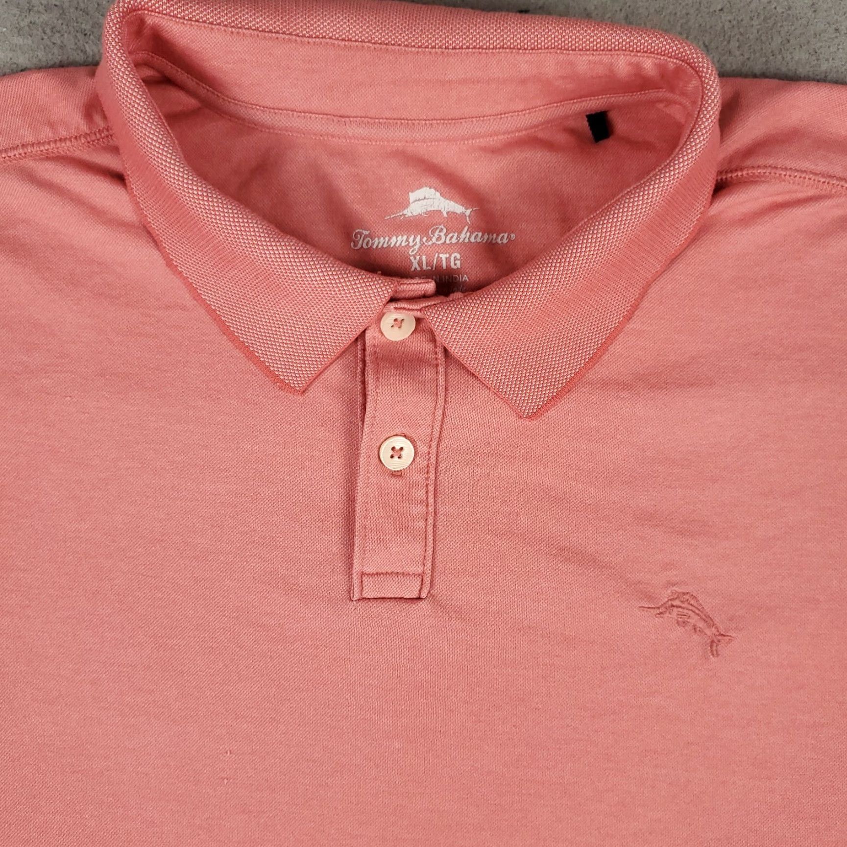 Tommy Bahama VINTAGE Tommy Bahama Polo Shirt Mens XL Pink Marlin Casual Short Sleeve Shirt Adult XL Pink Logo Button Collar Modern Preppy Sports Mens Size US XL / EU 56 / 4 - 2 Thumbnail