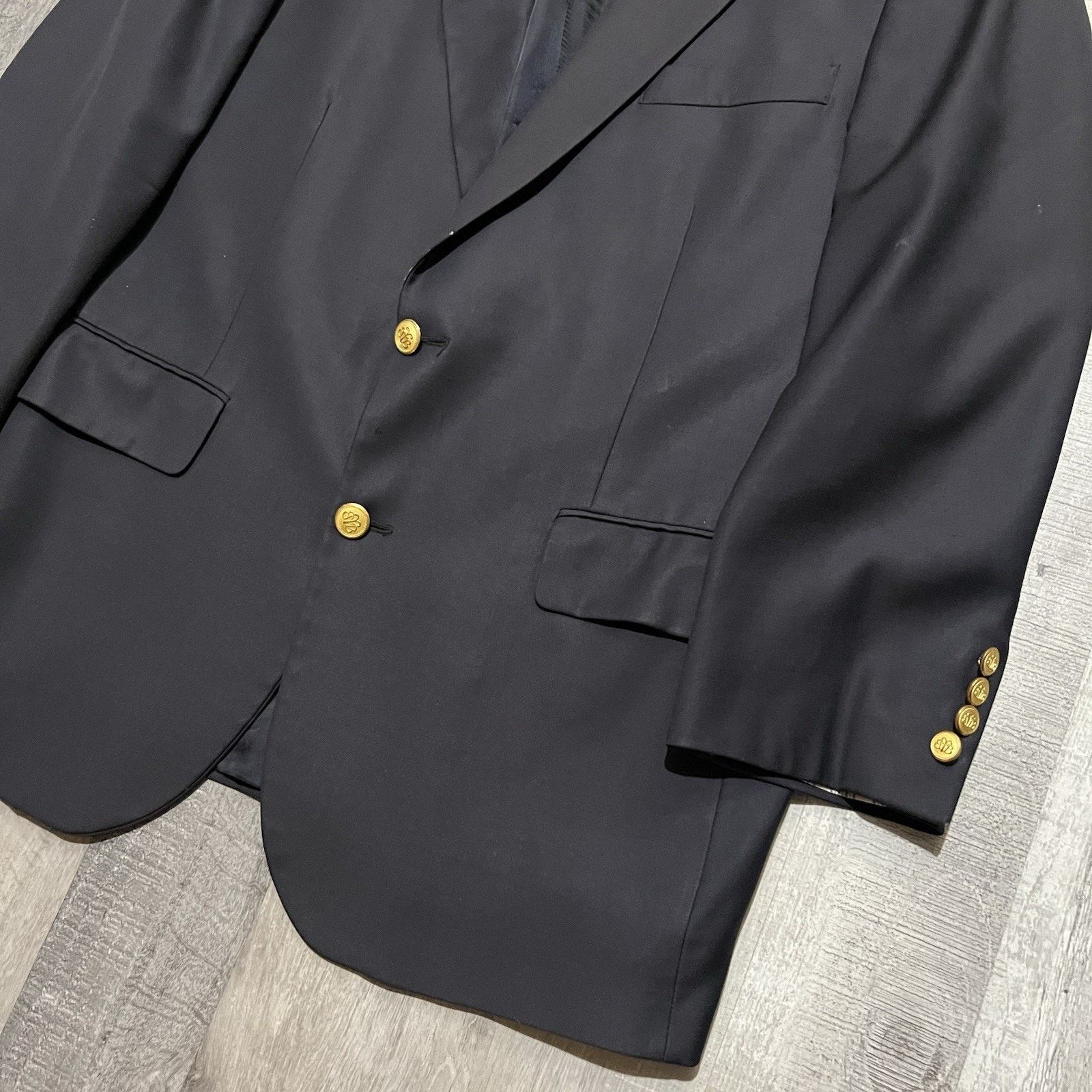 Brooks Brothers Brooks Brothers Country Club Loro Piano Blazer Gold Buttons Size 44R - 3 Thumbnail