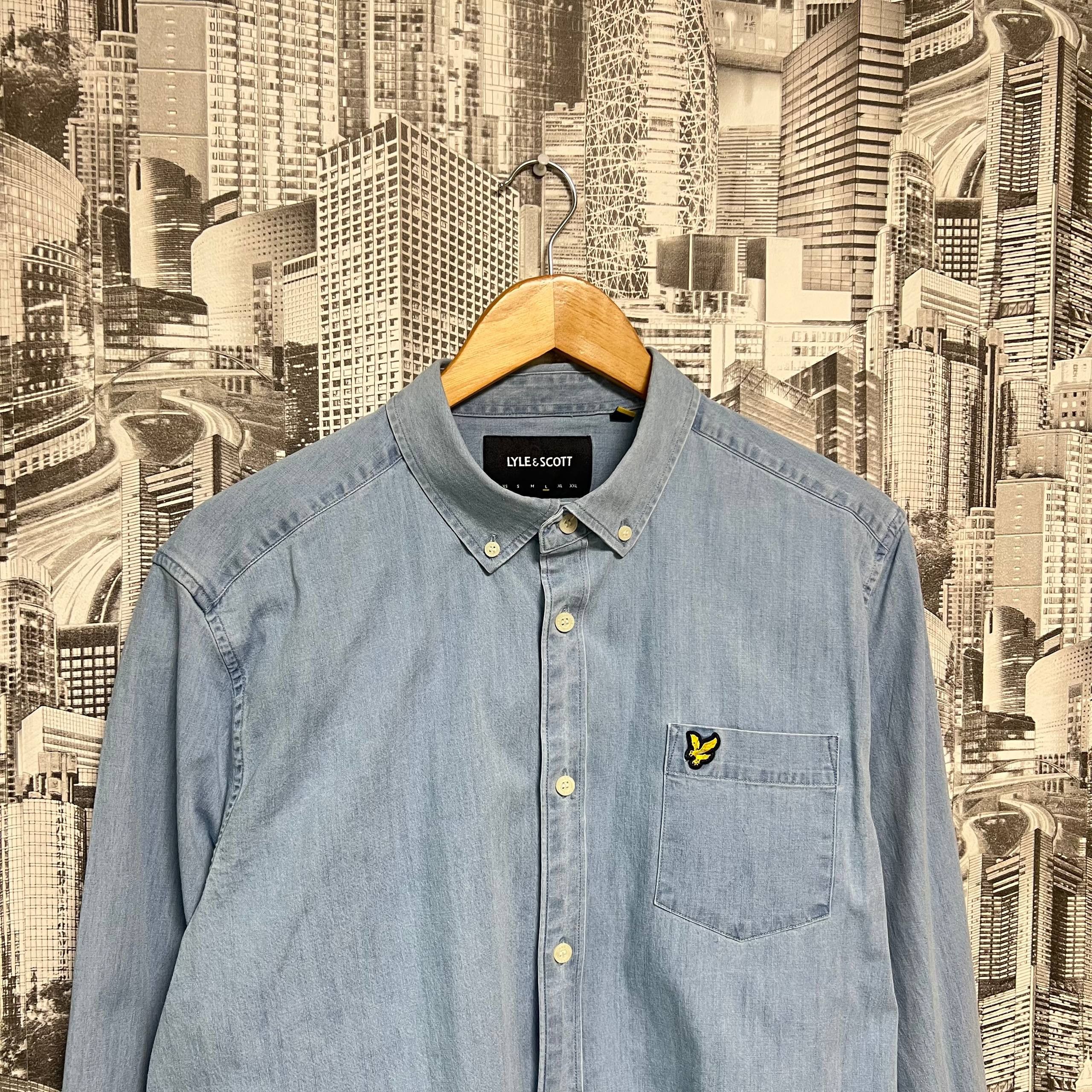 Lyle & Scott Lyle Scott Denim Button Ups Shirt Size L Size US L / EU 52-54 / 3 - 11 Thumbnail