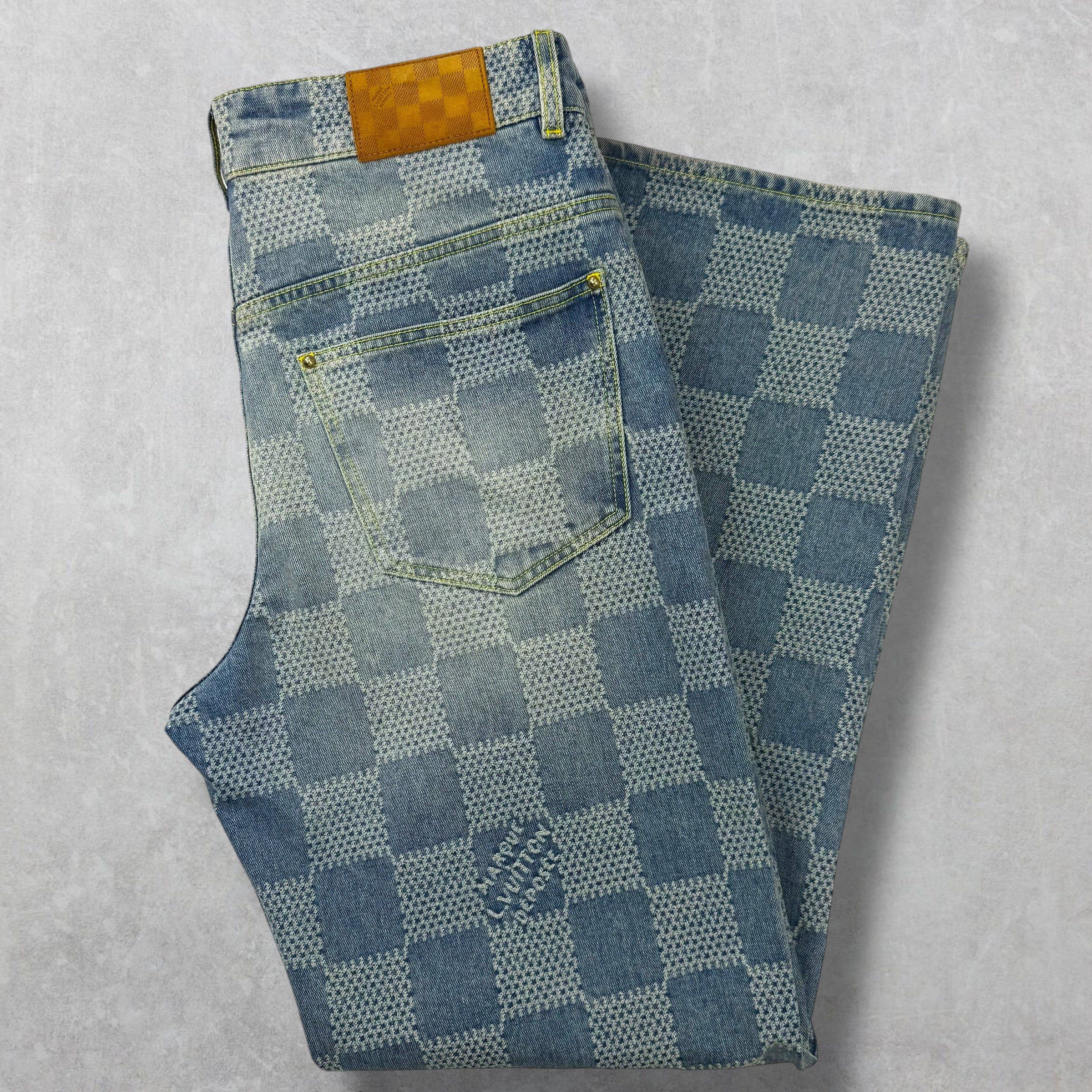 Louis Vuitton Louis Vuitton Damier Denim Skate Pants 32 Size US 32 / EU 48 - 1 Thumbnail