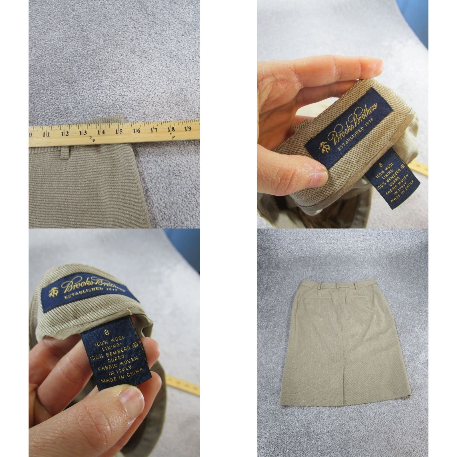 Brooks Brothers Brooks Brothers Skirt Womens 8 Extra Large XL Beige Wool Size 30" / US 8 / IT 44 - 8 Thumbnail