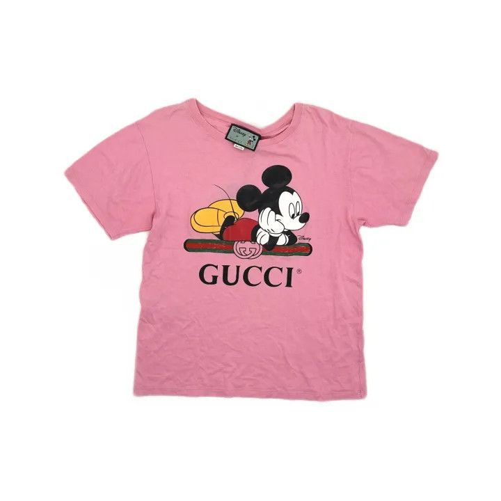 Gucci GUCCI x Disney Pink Mickey Mouse T-shirt-2507 Size XS / US 0-2 / IT 36-38 - 8 Thumbnail