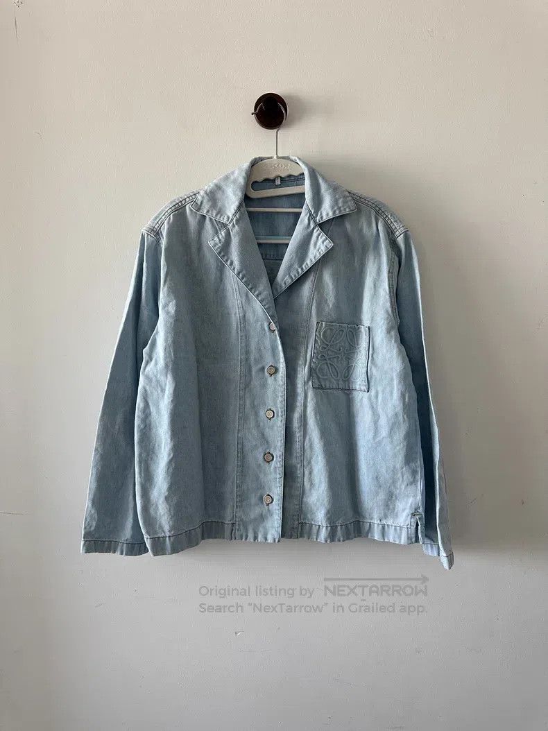 Loewe Loewe Big logo denim shirt jacket Size XXS / US 00 / IT 34 - 1 Thumbnail