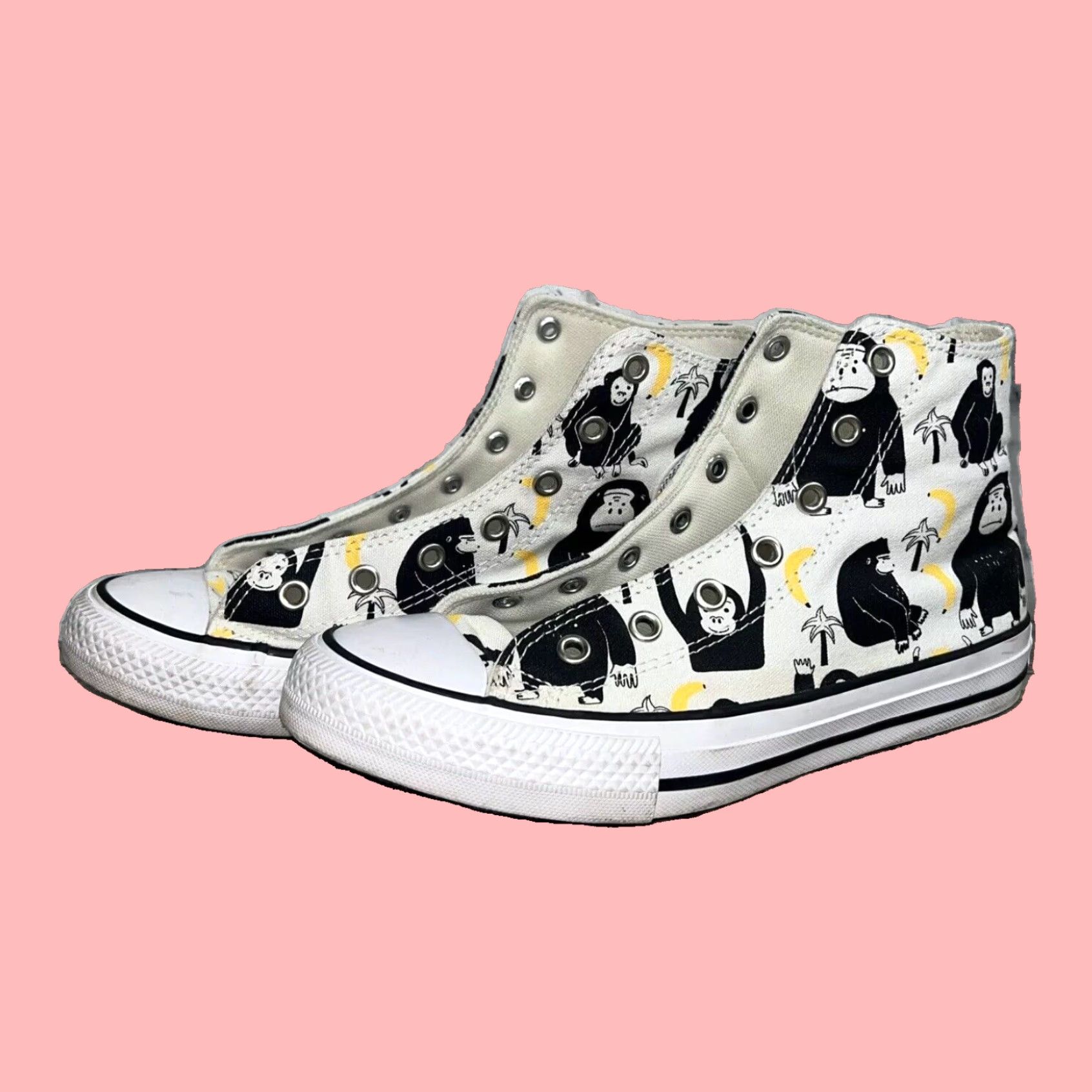 Converse Authentic Converse All Star Monkey Banana Design Women s Sneakers in Size 5 37.5 with Included Laces Grailed