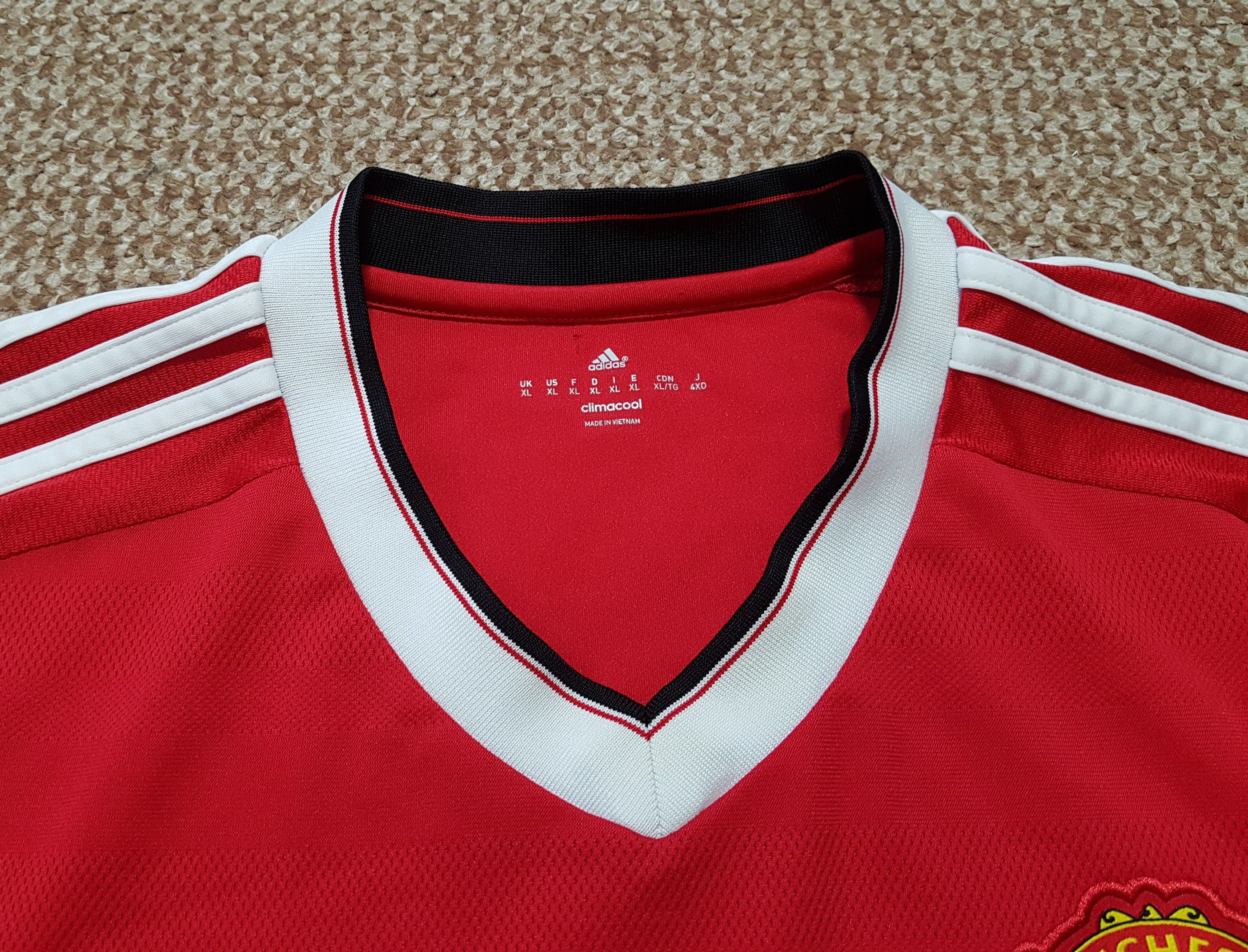 Adidas Manchester United Adidas 2015-16 Home Football Soccer Jersey Size US XL / EU 56 / 4 - 7 Thumbnail