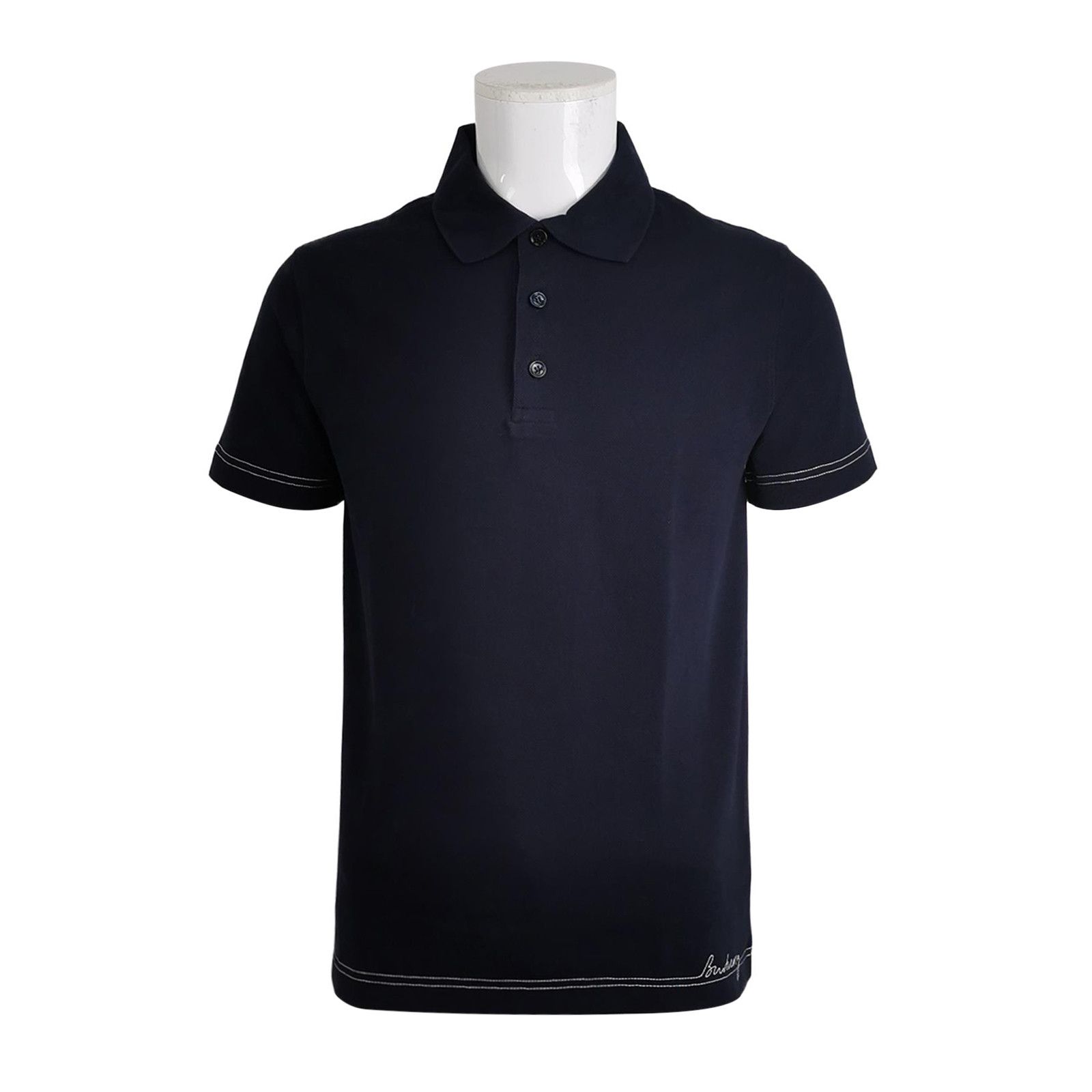 Burberry Burberry Script Logo Cotton Polo Shirt Size M Size US M / EU 48-50 / 2 - 1 Thumbnail