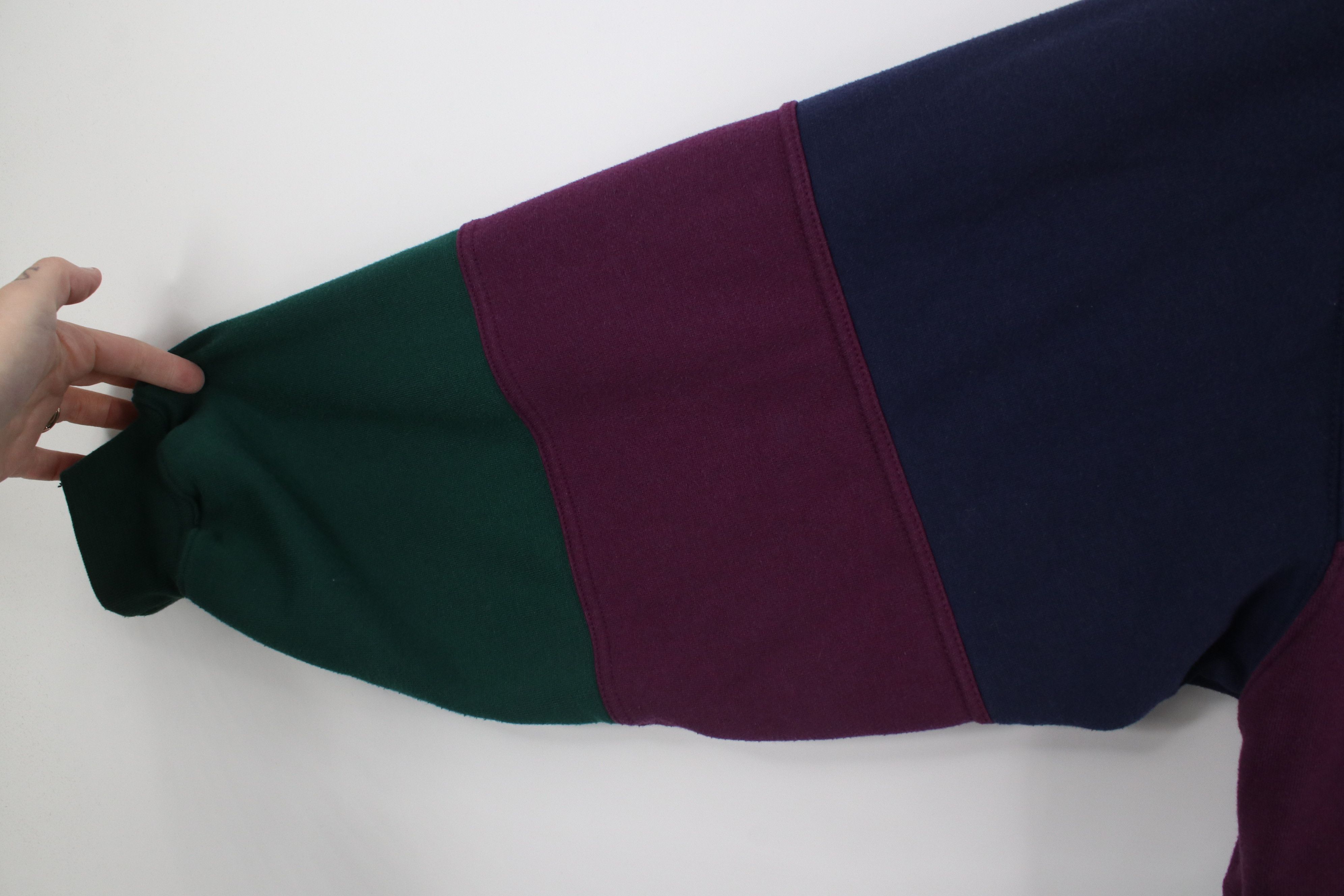 Vintage Vintage 90s Streetwear Block Collared Pullover Sweatshirt Size US XL / EU 56 / 4 - 6 Thumbnail