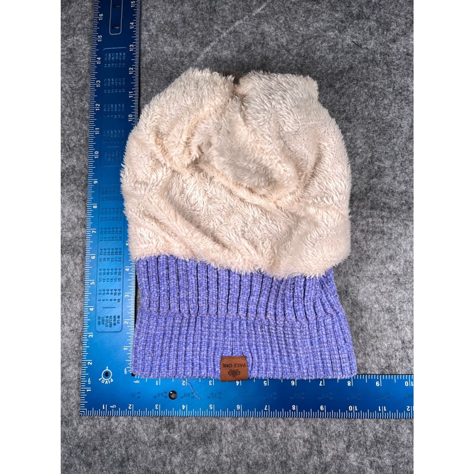 Vintage Page One Beanie Toque Women One Size Purple Cable Knit Nylon Polyester Ski Size ONE SIZE - 6 Thumbnail