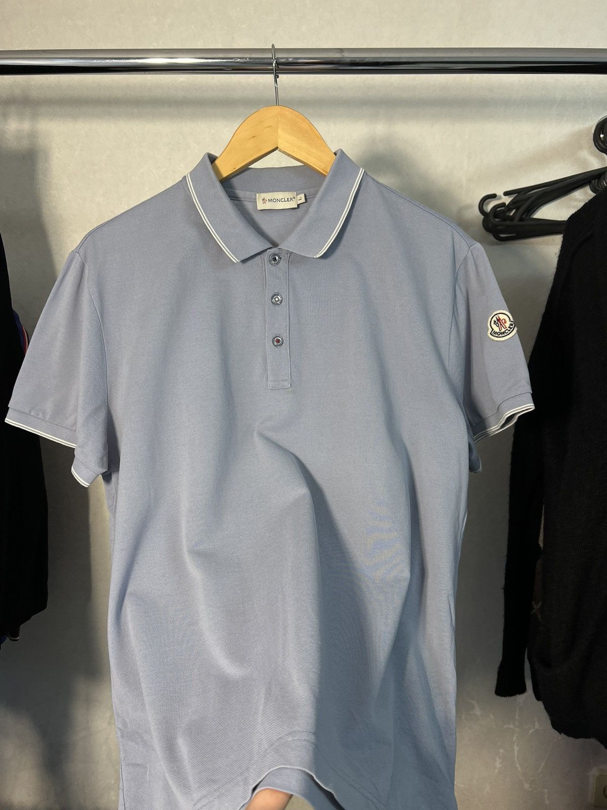 Moncler Moncler Maglia Polo Manica Corta T Shirt Size US L / EU 52-54 / 3 - 3 Thumbnail