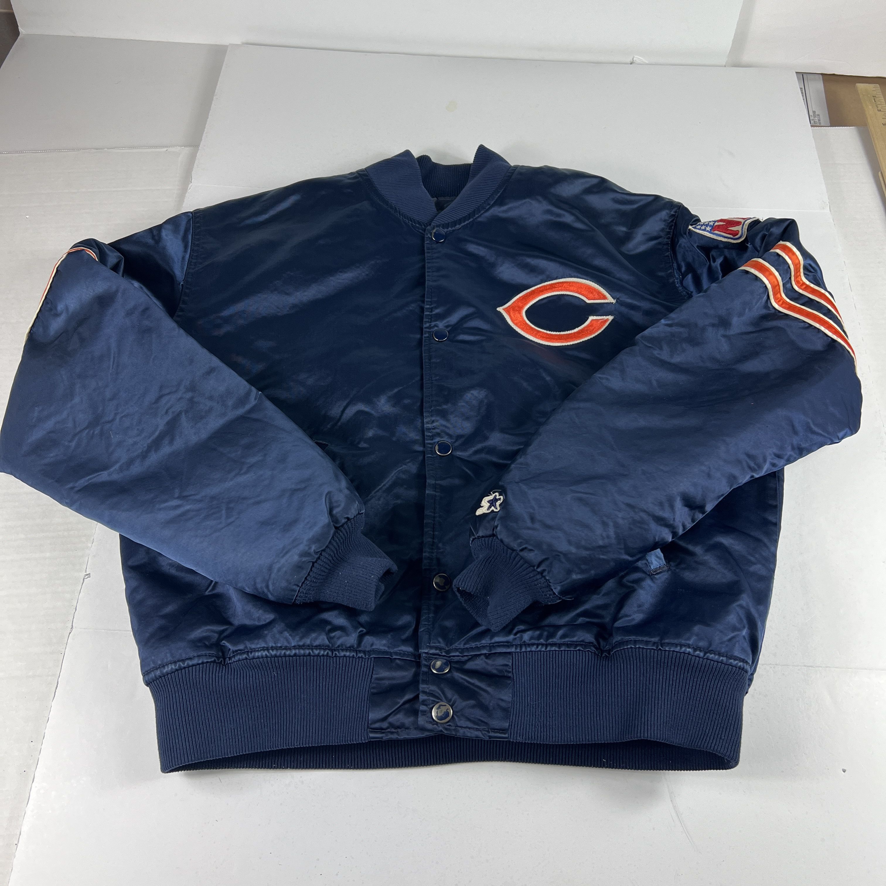 Vintage 90’s Chicago Bears newest Starter Jacket Pro Line Bomber Men’s Size Large Satin