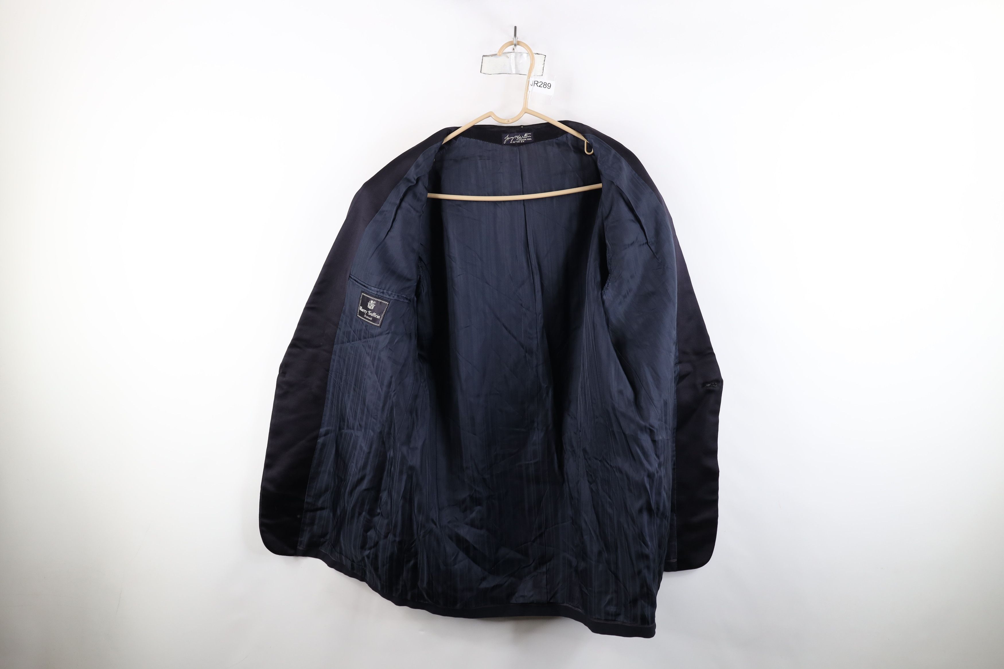 Vintage Vintage 50s Rockabilly Prom Smoking Tuxedo Jacket Navy USA Size US XXL / EU 58 / 5 - 9 Thumbnail