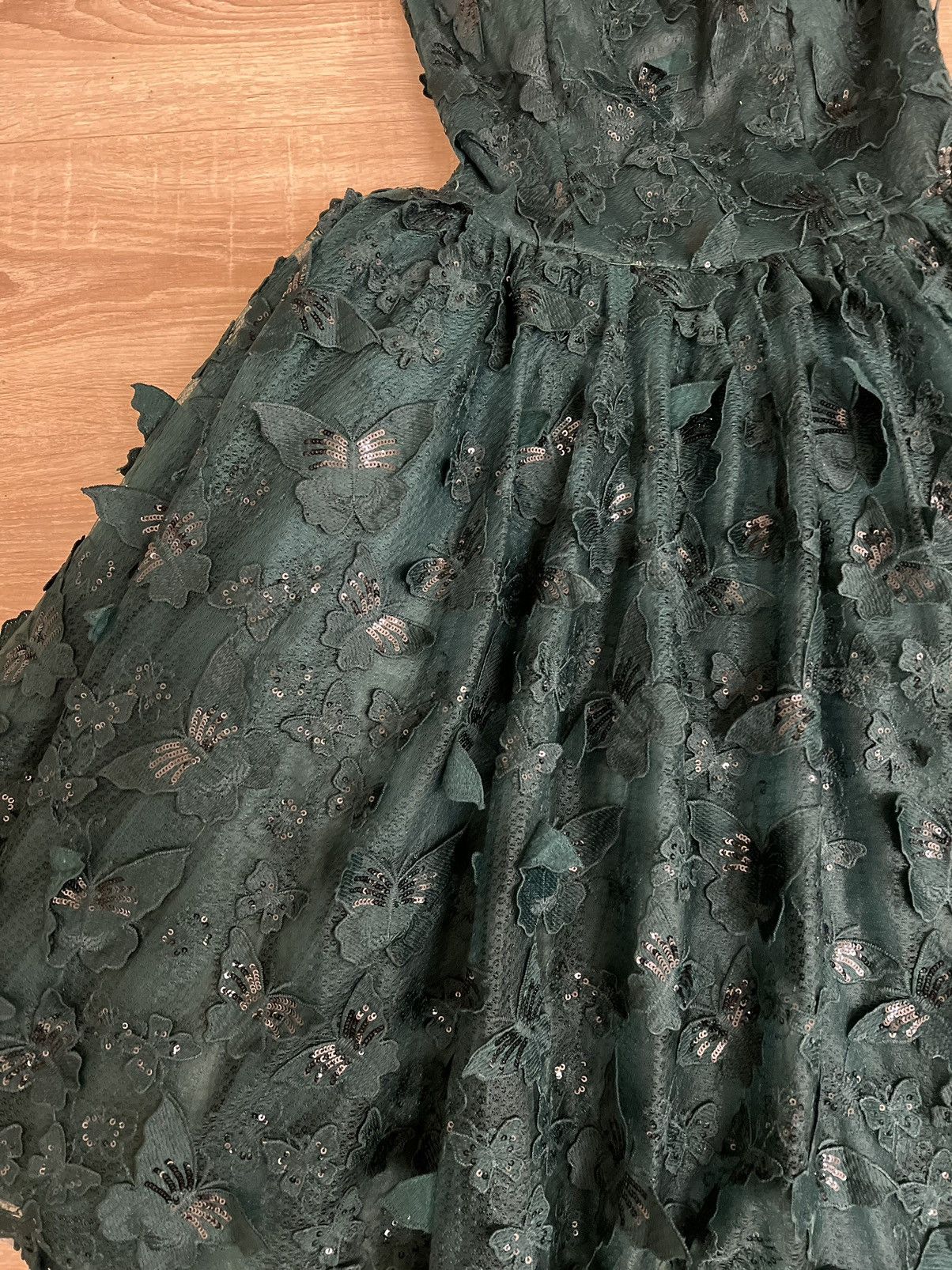 Designer mini green butterfly dress Size M / US 6-8 / IT 42-44 - 4 Thumbnail