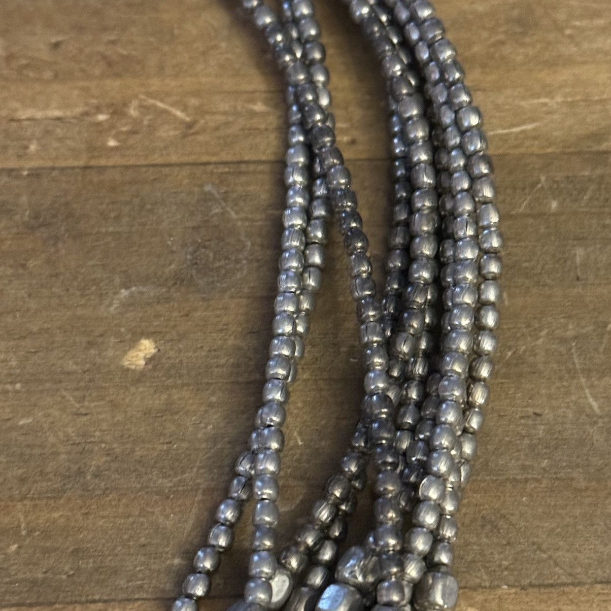 Other Silver tone multi strand cube bead necklace Size ONE SIZE - 4 Thumbnail