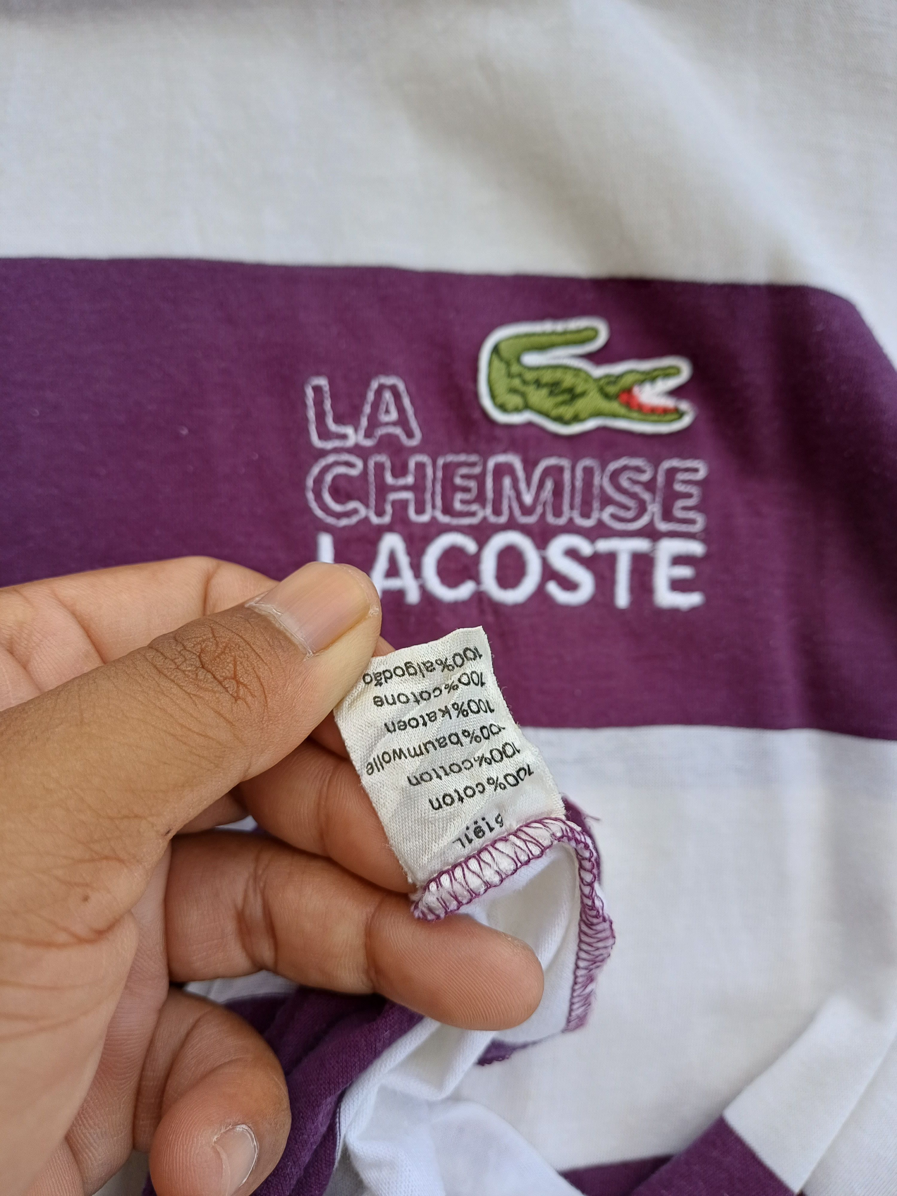 Lacoste Vintage LACOSTE Stripes TShirt Size US M / EU 48-50 / 2 - 9 Thumbnail