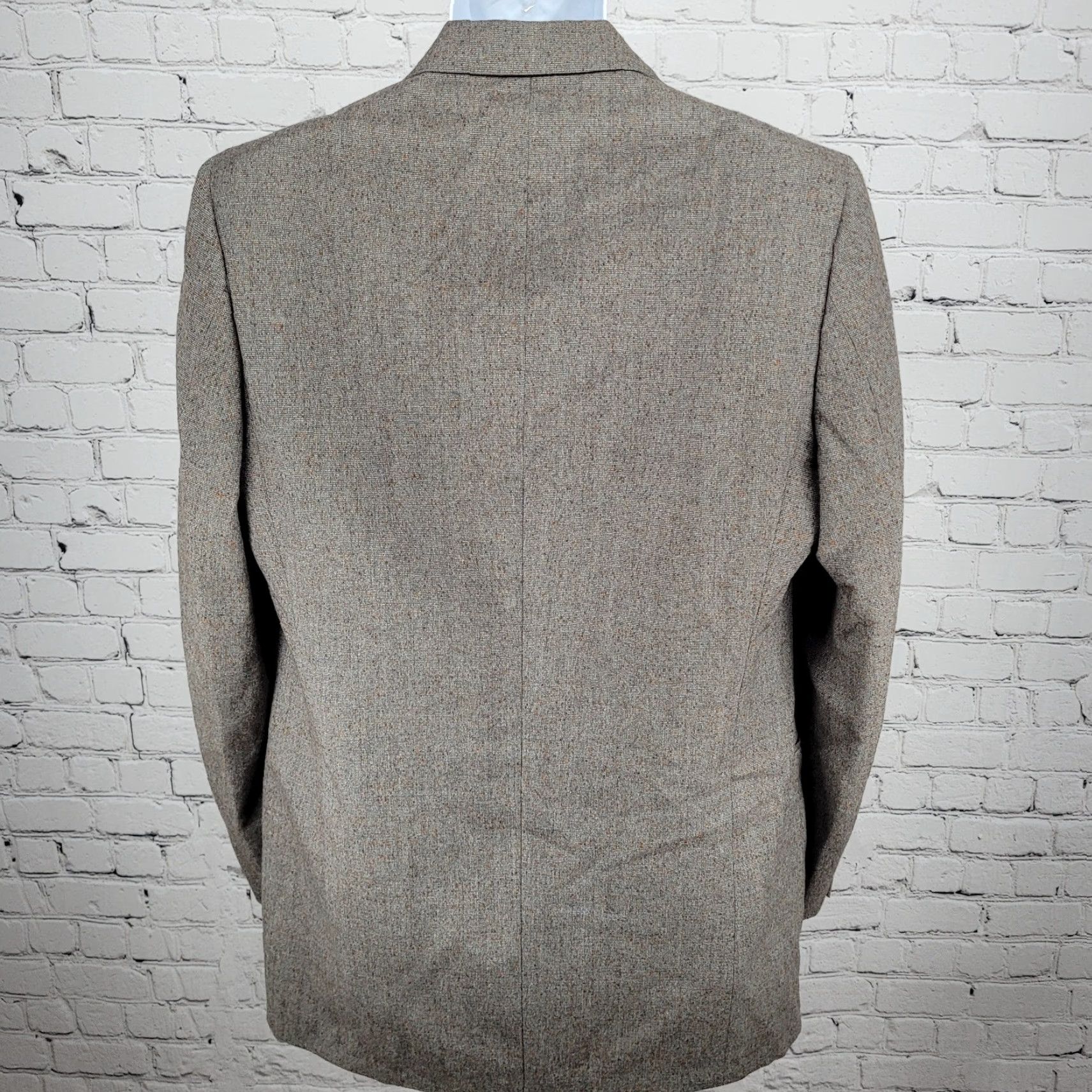 Pierre Cardin VTG Cardin Grey Brown Couture Collection Blazer Sport Coat 2 Button Notch USA 41 Mens Jacket Size 42R - 2 Thumbnail