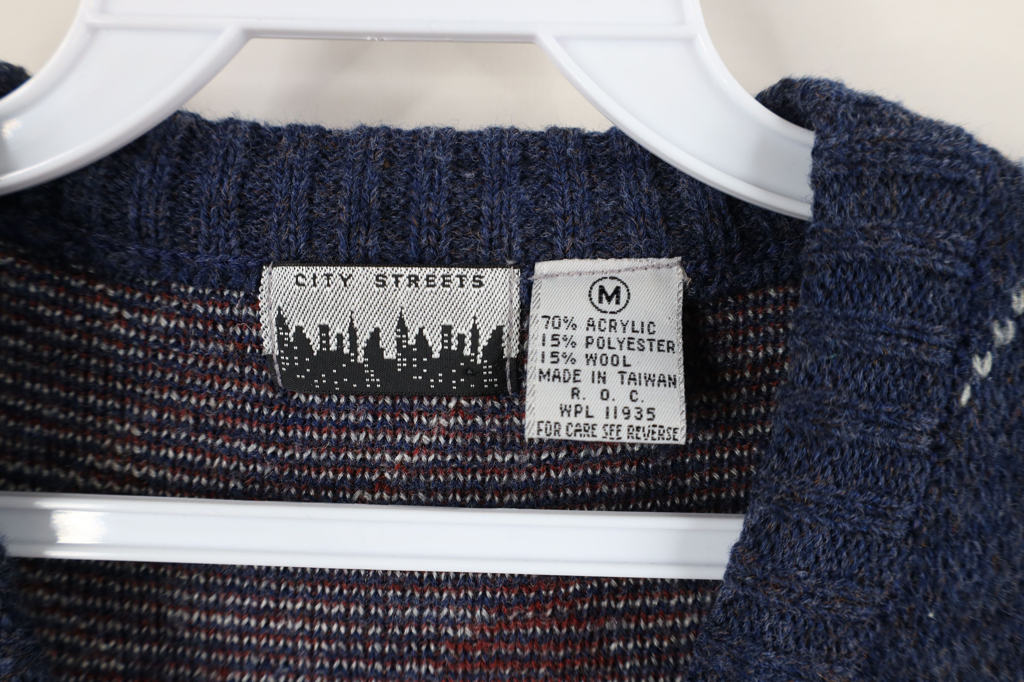 Vintage Vintage 90s Streetwear Blend Geometric Knit Sweater Vest Size M / US 6-8 / IT 42-44 - 8 Thumbnail