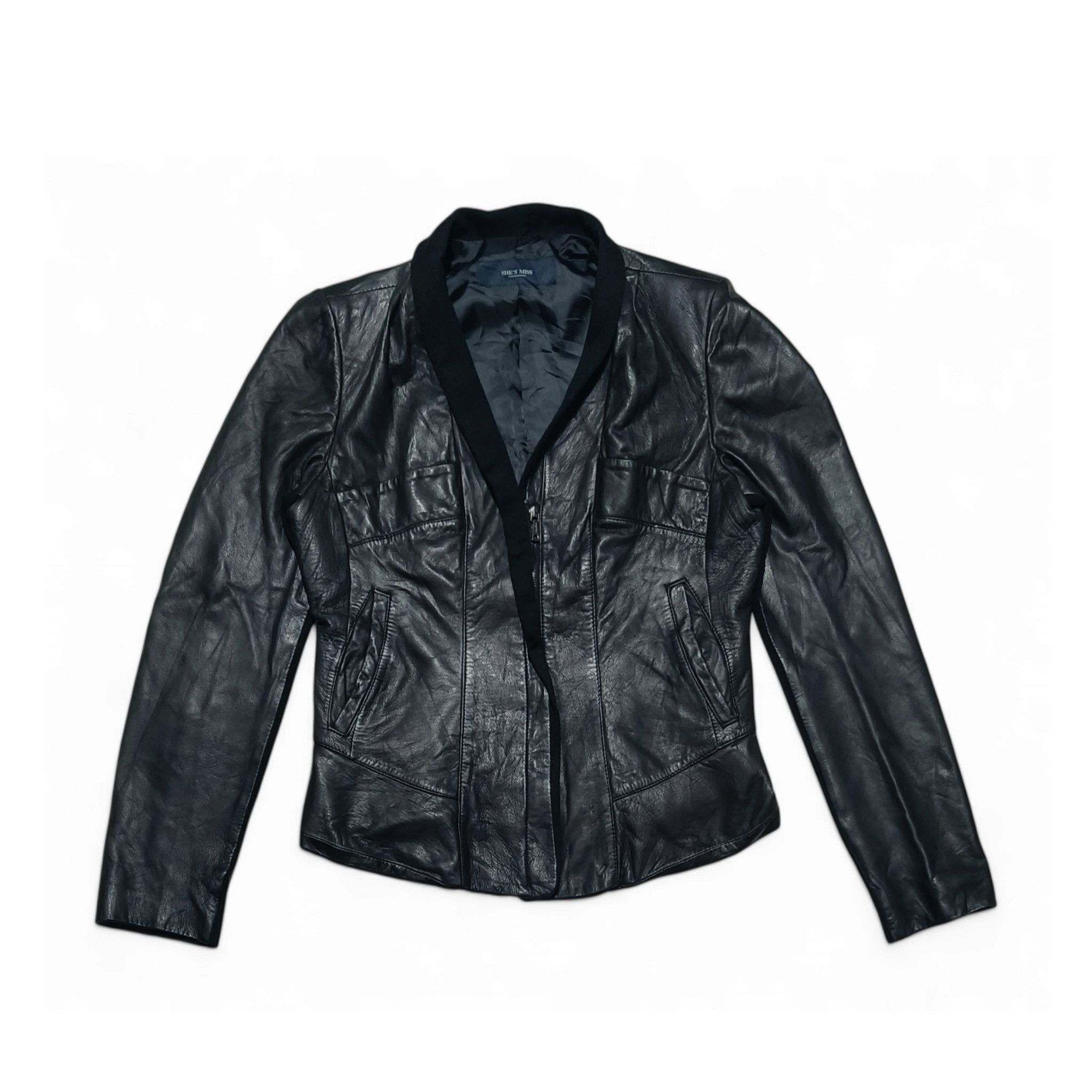 Vintage Vintage Y2K SHE'S MISS Women's Sheepskin Leather Jacket Size S / US 4 / IT 40 - 1 Thumbnail