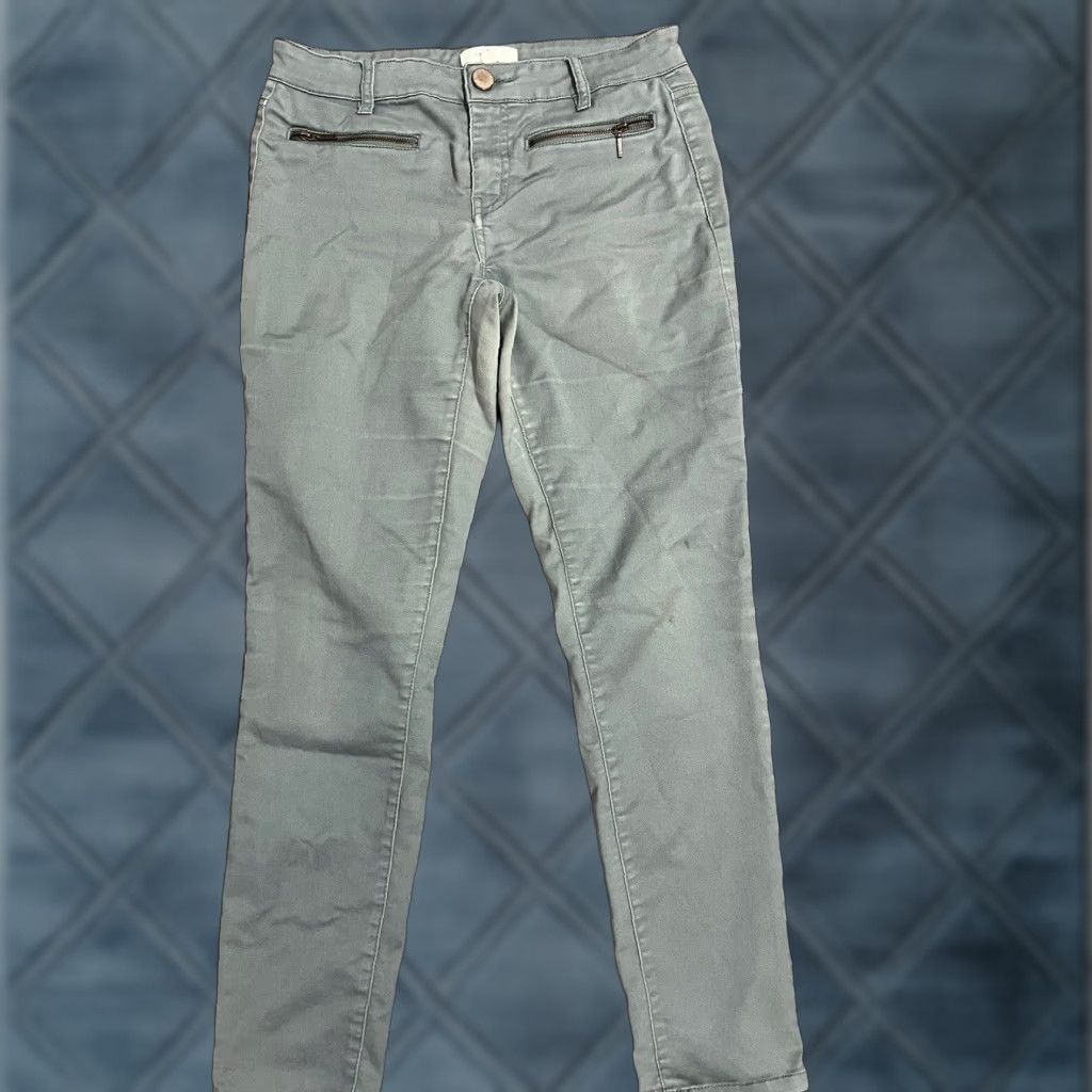 Vintage LOVE FIRE Stretch Pants Size 5 Gray Solid Juniors Women Size 27" / US 4 / IT 40 - 1 Thumbnail