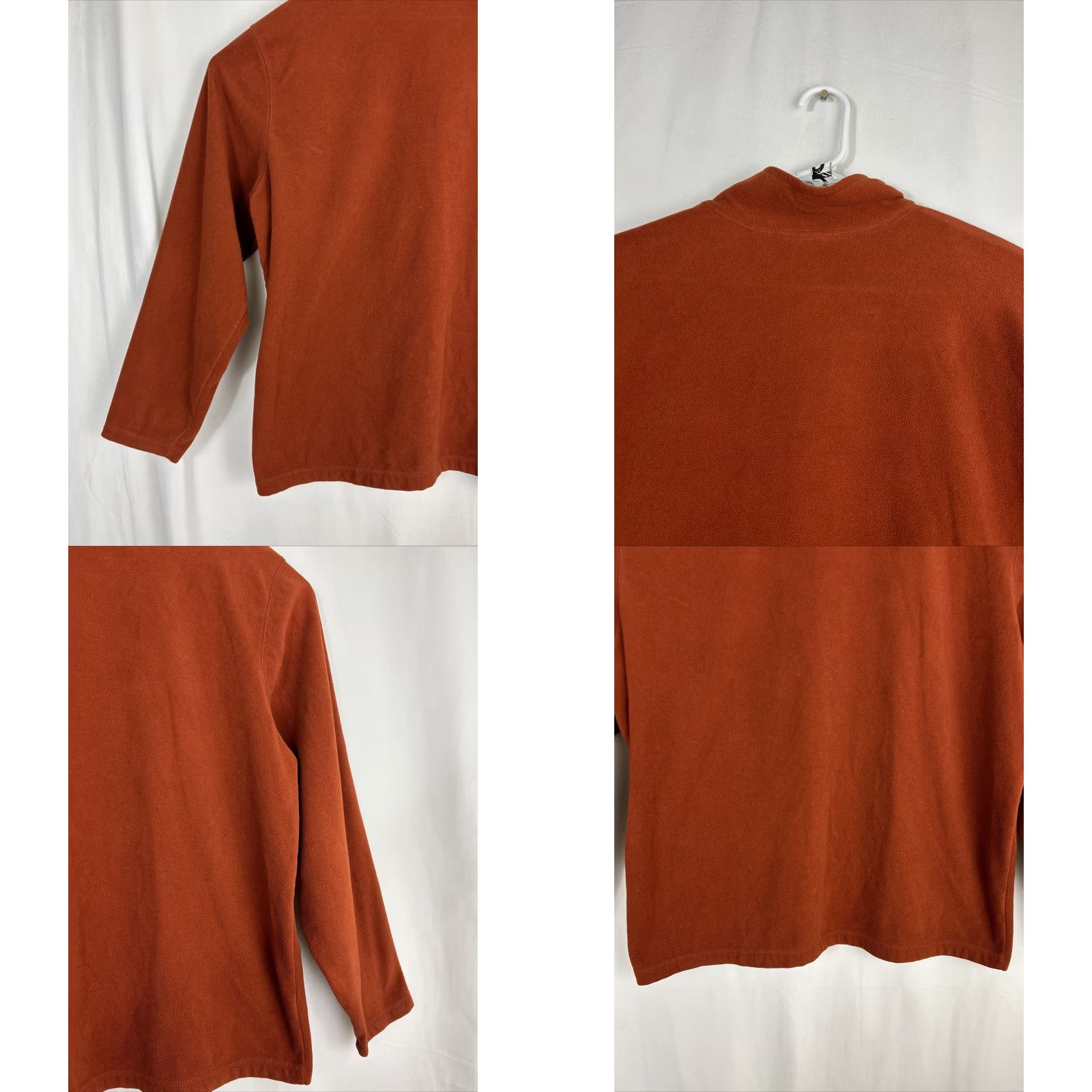 Eddie Bauer Eddie Bauer Mens XL Burnt Orange Fleece 1/4 Zip Up Jacket Size US XL / EU 56 / 4 - 9 Thumbnail
