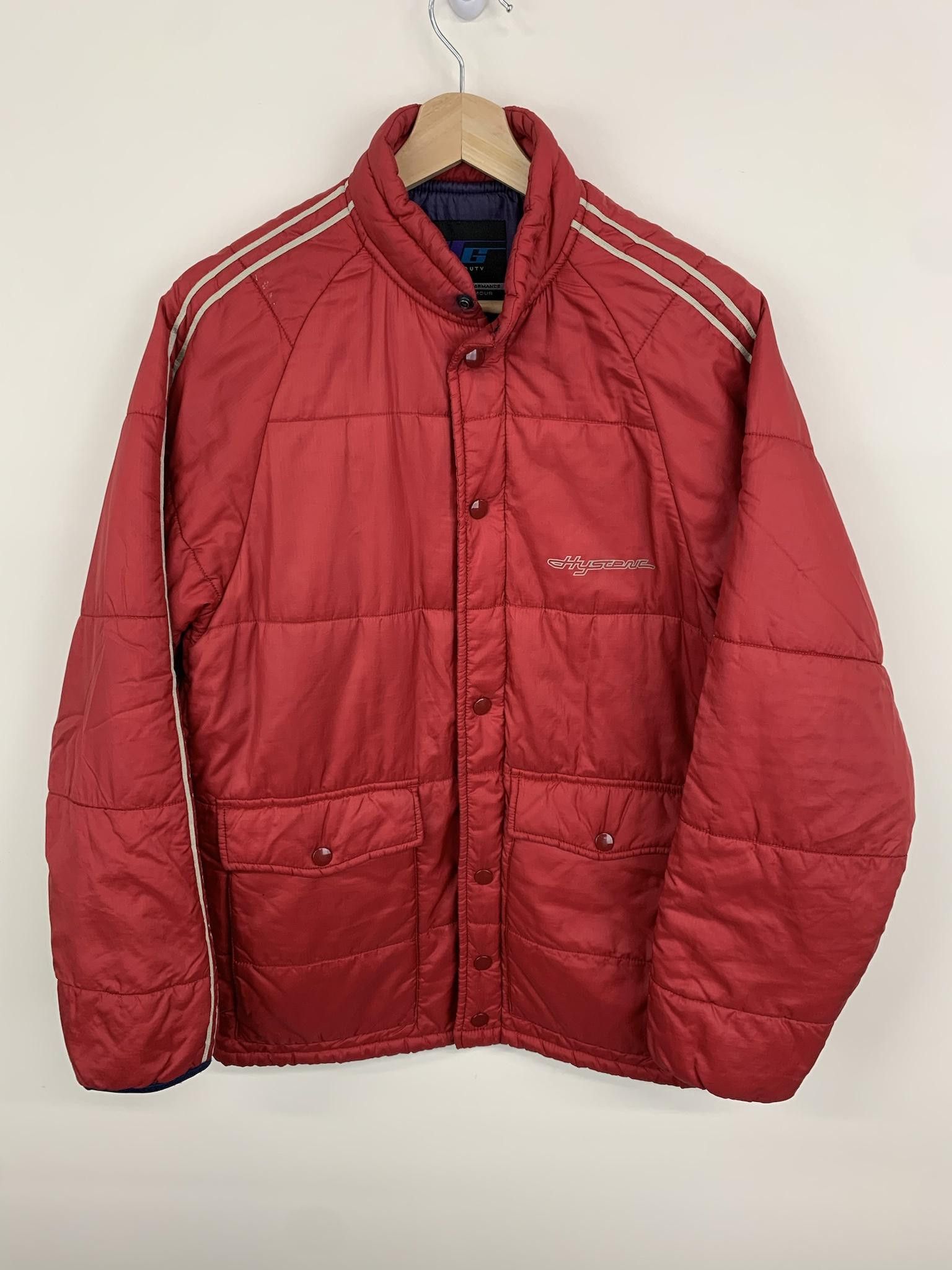 image of Hysteric Glamour Striped Arm Ski Jacket in Red, Men's (Size Small)