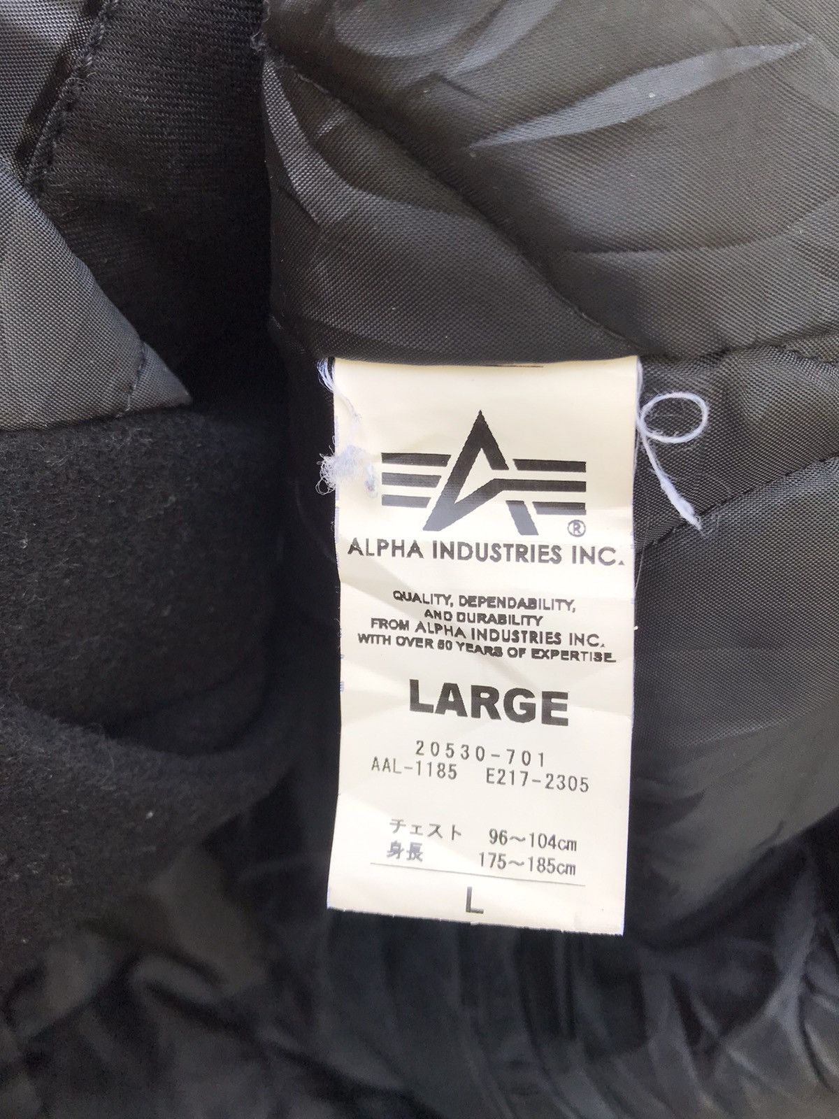 Alpha Industries × Avirex × Schott ALPHA INDUSTRIES WOOL JACKET DOUBLE COLLAR Size US L / EU 52-54 / 3 - 10 Thumbnail