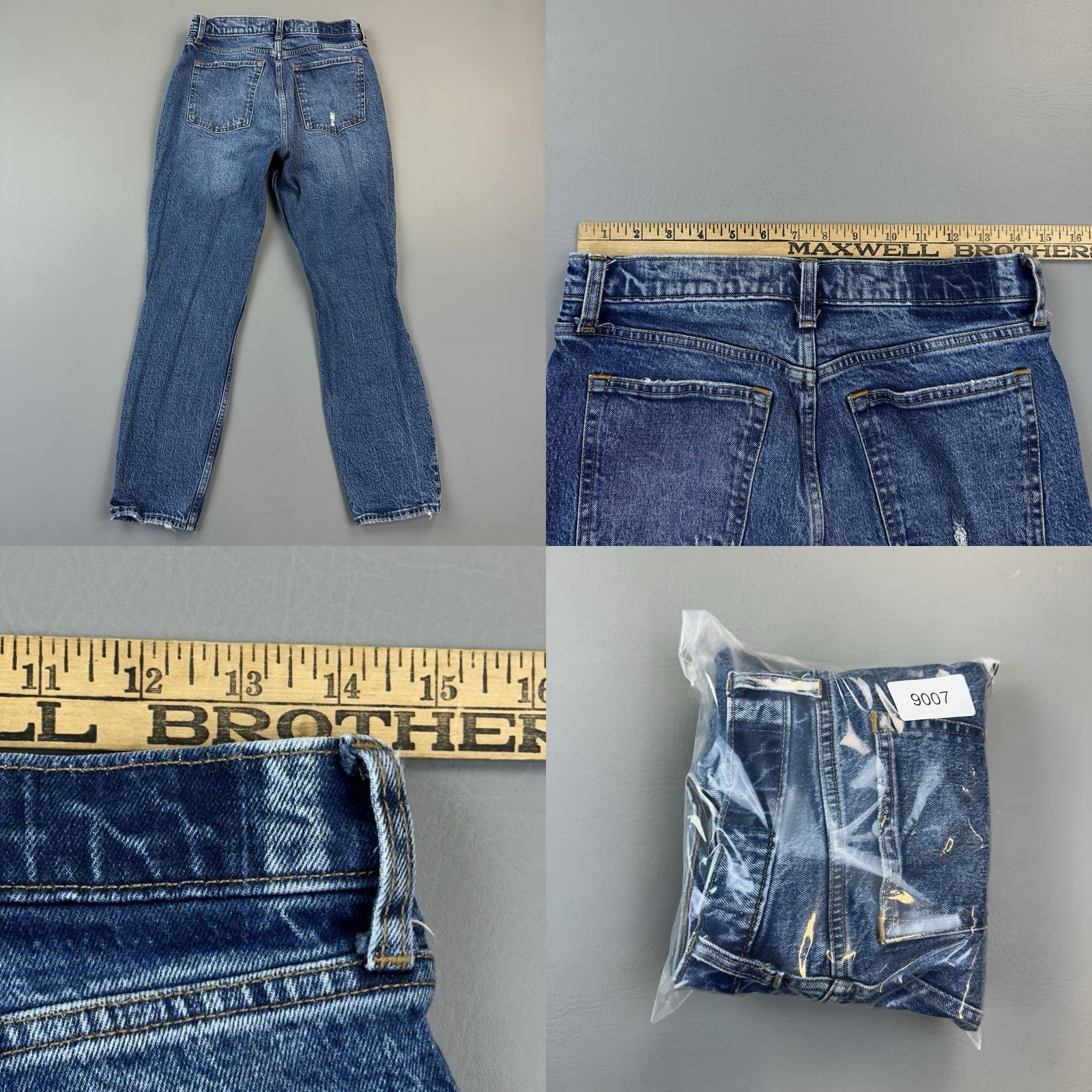 Abercrombie & Fitch Abercrombie & Fitch Jeans Women's 29/8R Blue The Skinny High Rise Distressed Size 29" - 8 Thumbnail