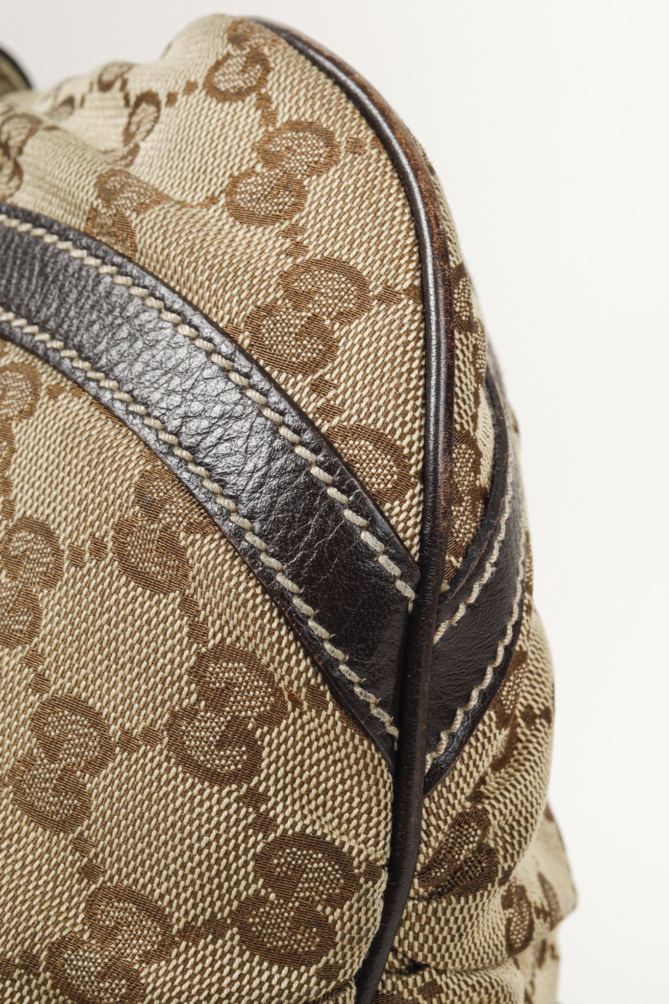 Gucci Gucci Vintage Brown D-Ring Monogram Fabric Crossbody Bag Size ONE SIZE - 6 Thumbnail