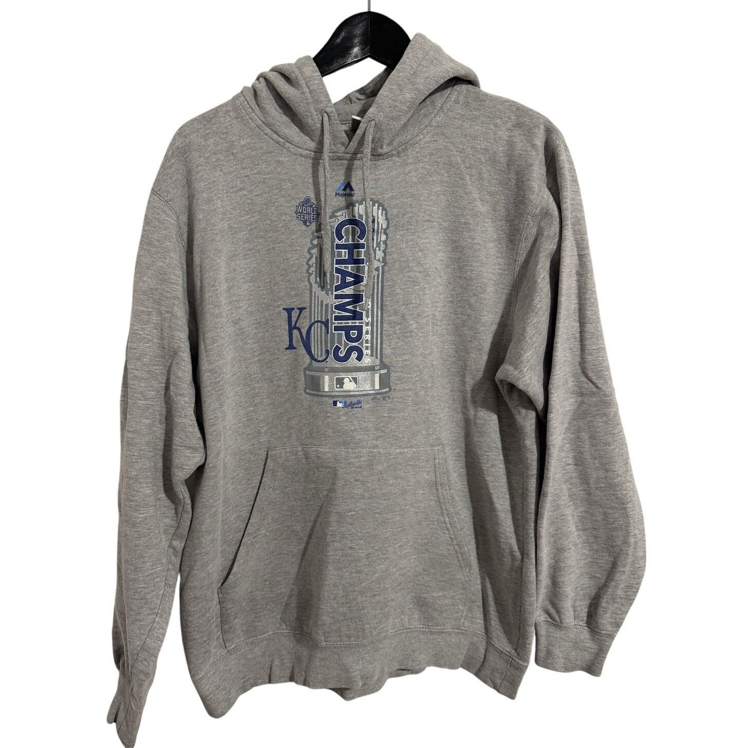 Majestic Kansas City Royals World Series Champs Hoodie Size M Size US M / EU 48-50 / 2 - 1 Thumbnail