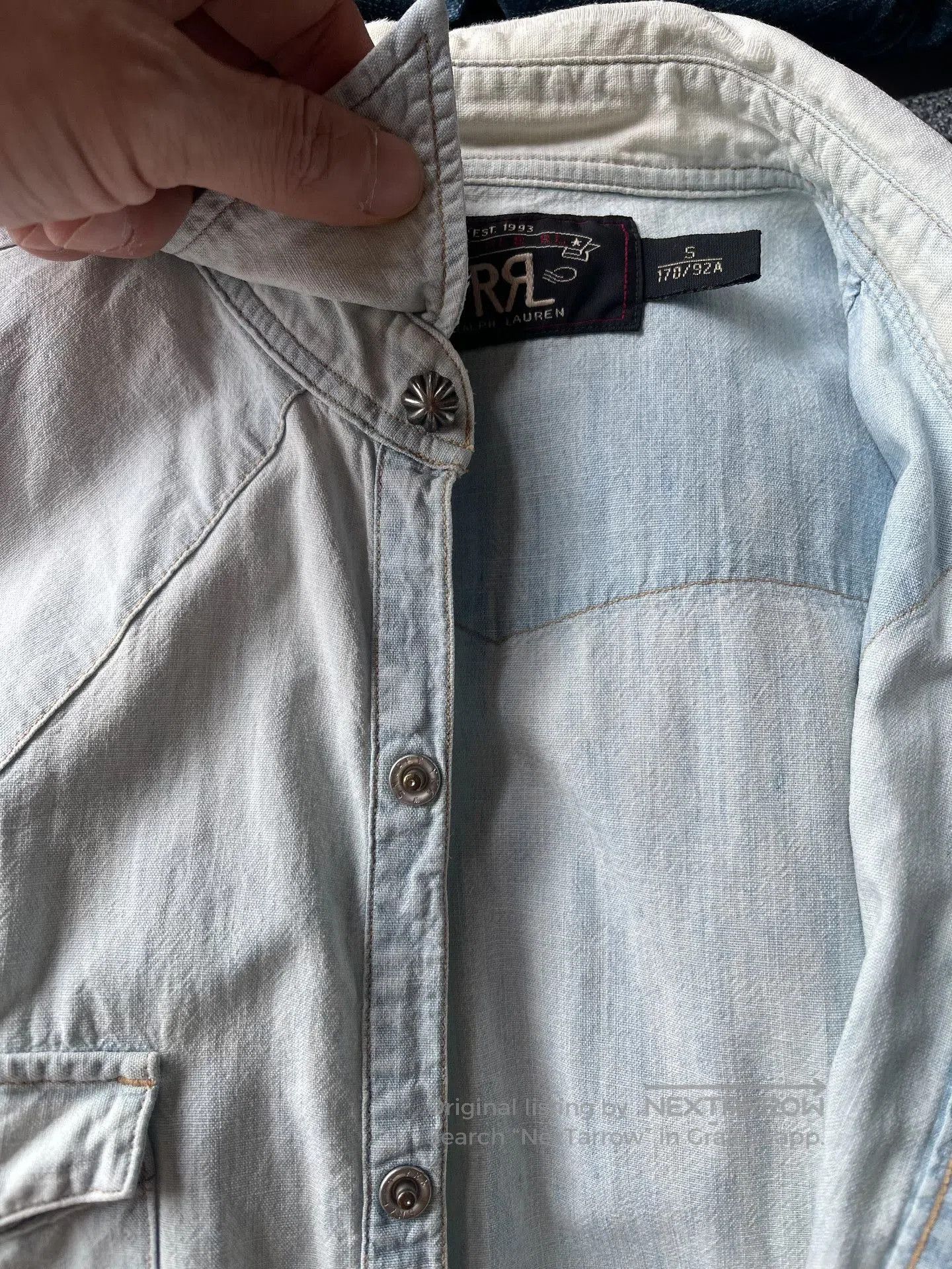 RRL Ralph Lauren RRL Washed Blue Shirt. Size US S / EU 44-46 / 1 - 9 Thumbnail
