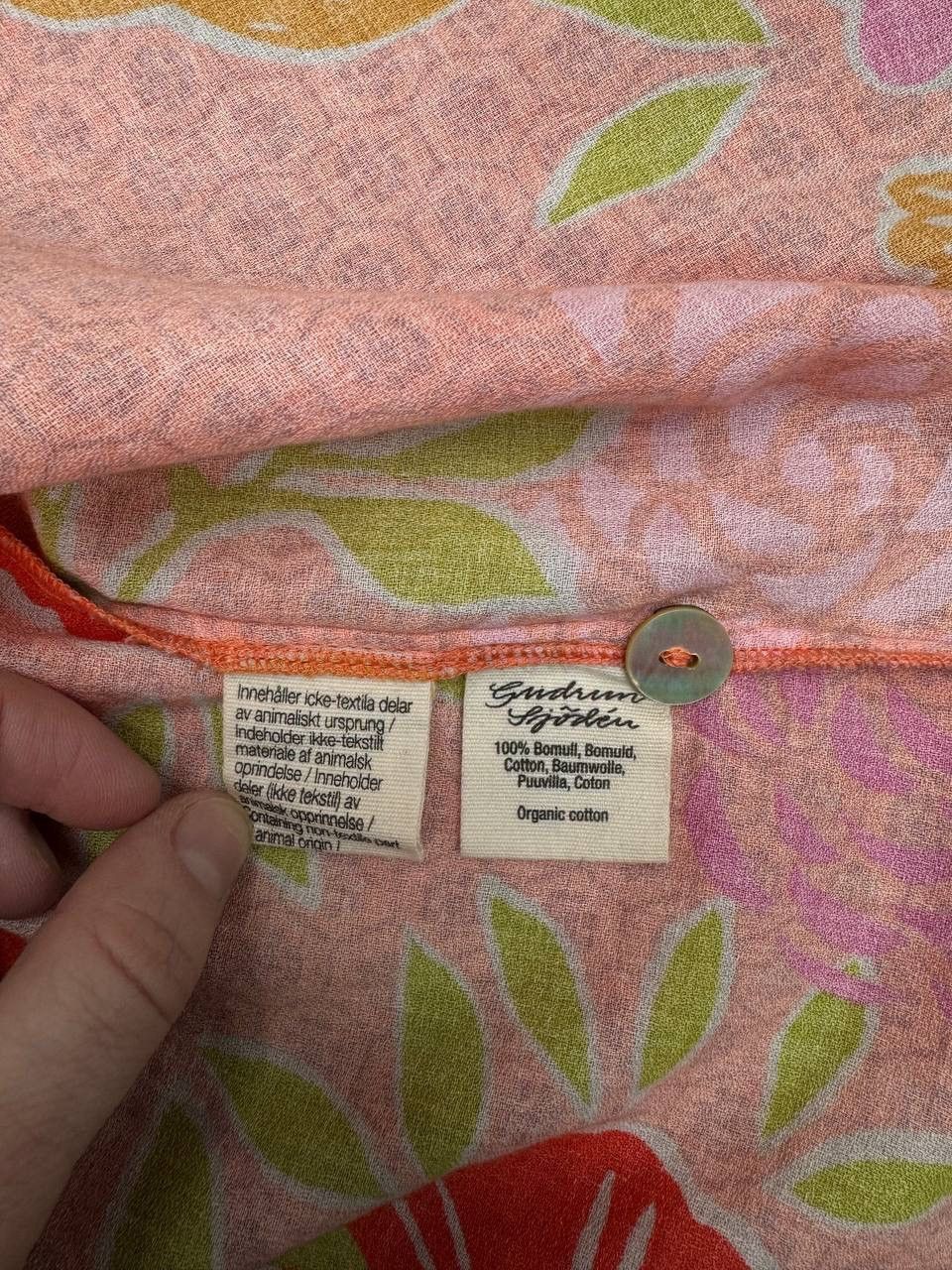 Gudrun Sjoden Gudrun Sjödén Women's Floral Pattern Tunic Orange Pink SizeM Size M / US 6-8 / IT 42-44 - 5 Thumbnail