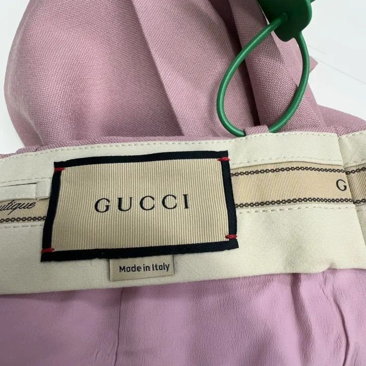 Gucci Gucci SS22 Pink Straight-Leg Suit Trousers-2507 Size 37" - 7 Thumbnail