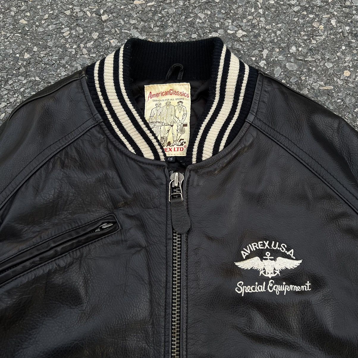 Avirex × Vintage Avirex Signature Leather Varsity Jacket Size US XS / EU 42 / 0 - 4 Thumbnail
