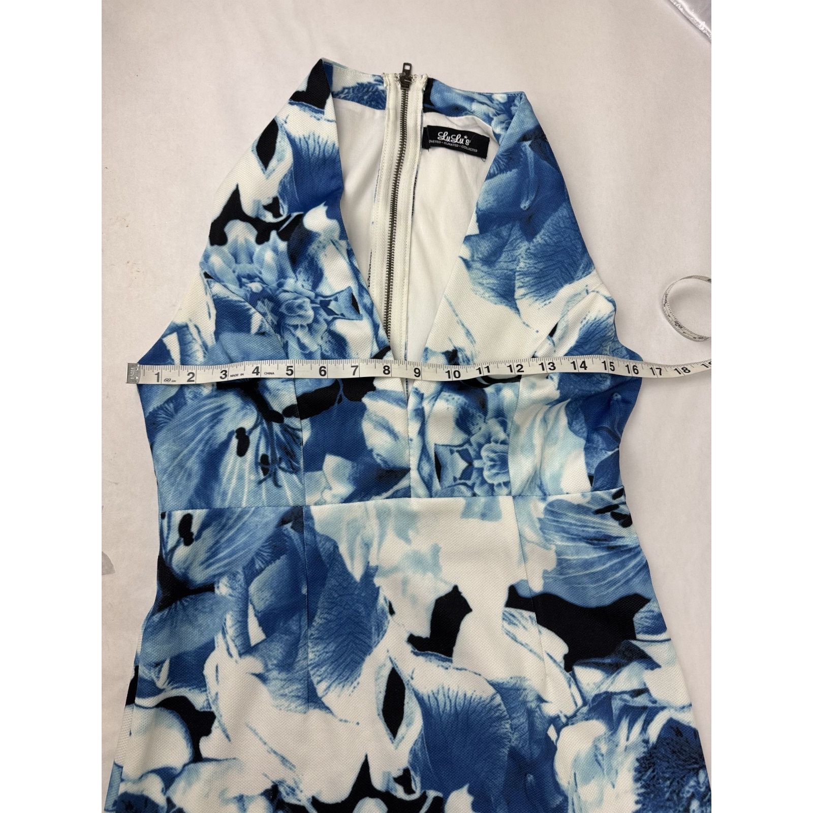 Other Lulu's Blue Floral Cottagecore Dress Sheath Sleeveless Large Size L / US 10 / IT 46 - 6 Thumbnail
